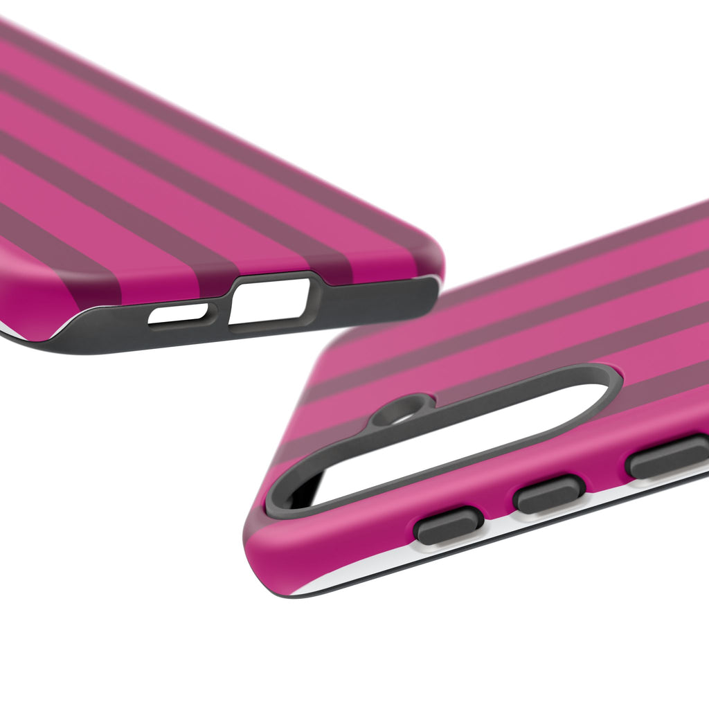 Hot Pink Striped Phone Case