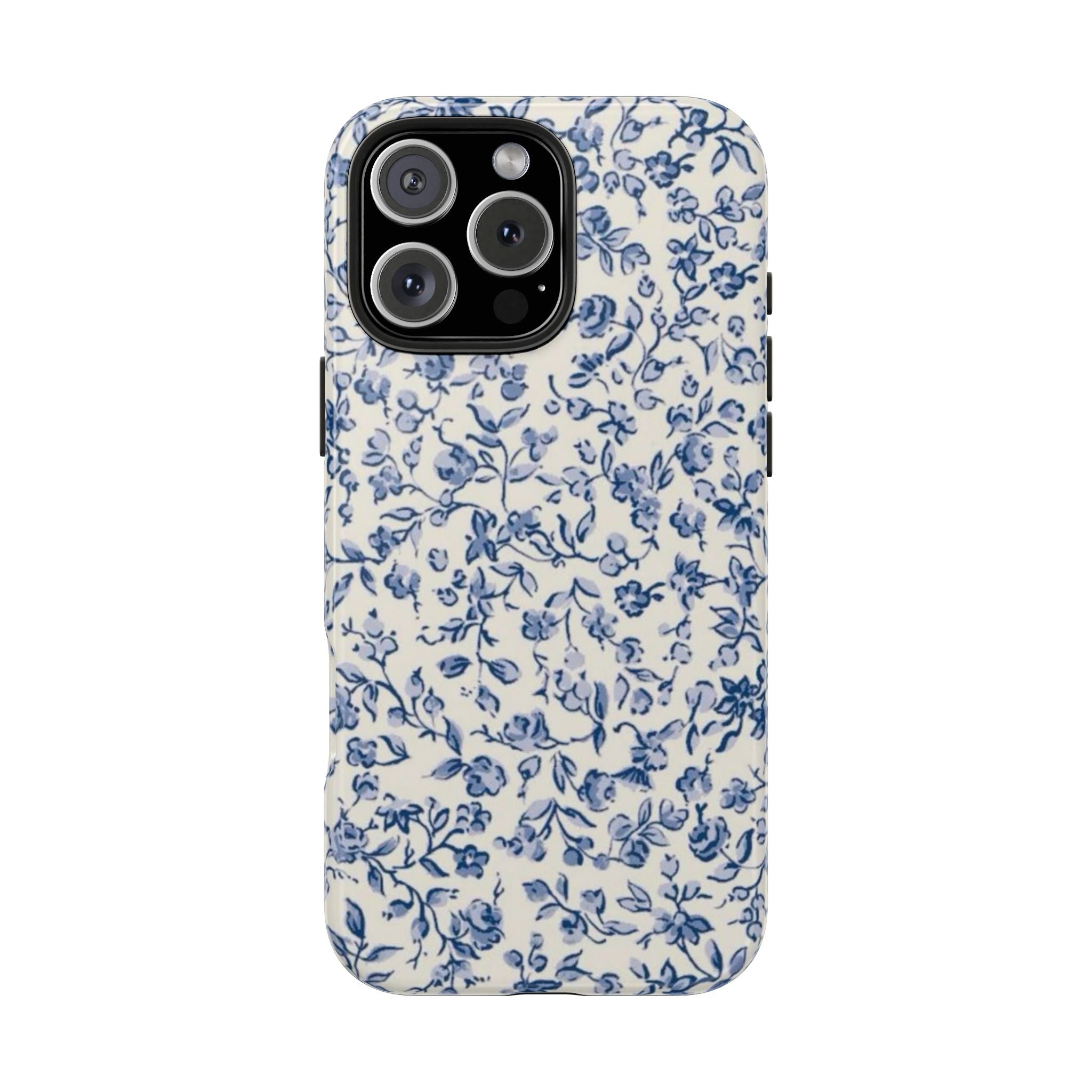 Blue Floral Tough Phone Case