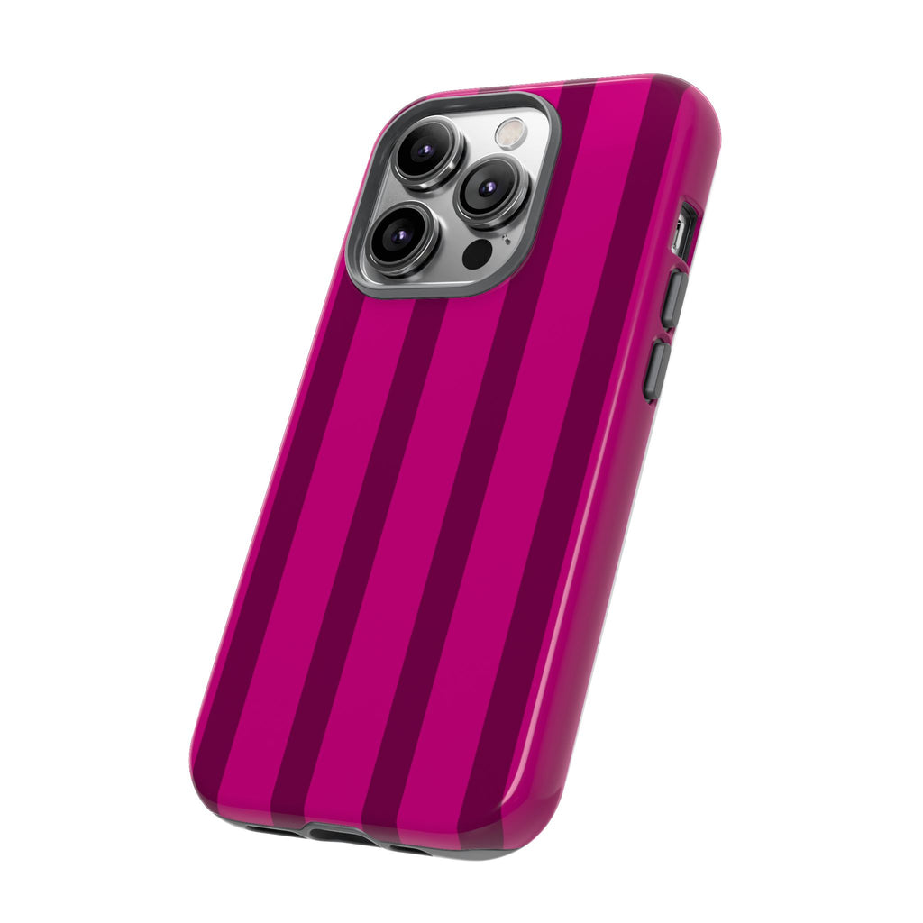 Hot Pink Striped Phone Case