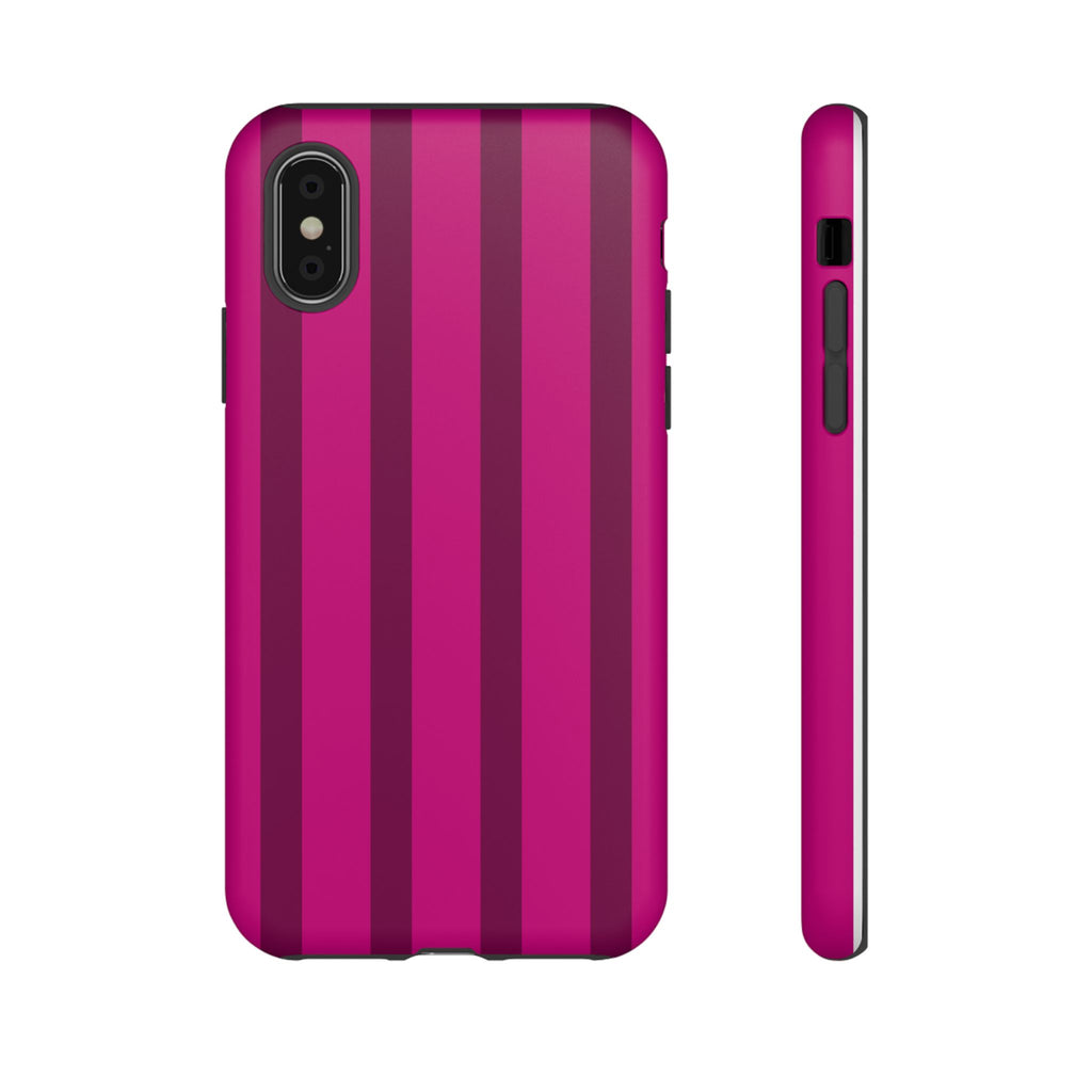 Hot Pink Striped Phone Case