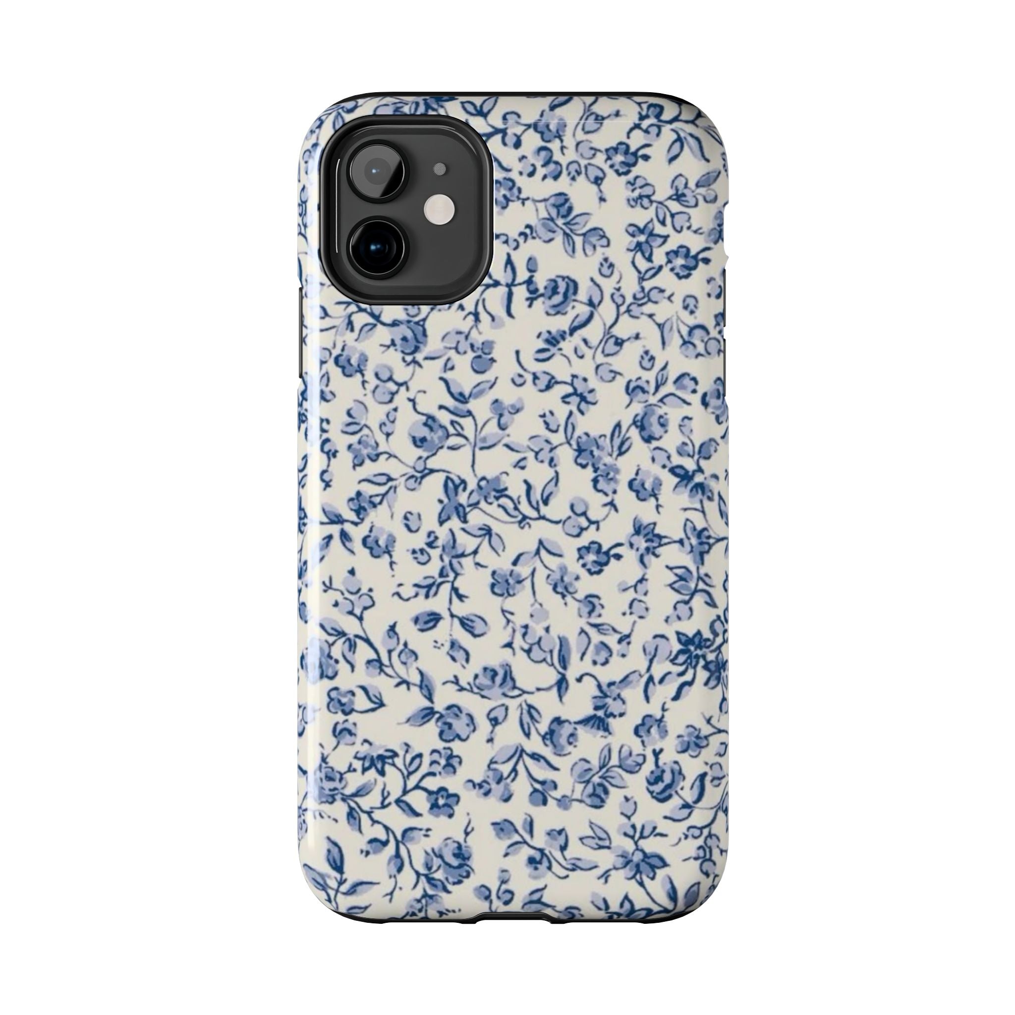 Blue Floral Tough Phone Case