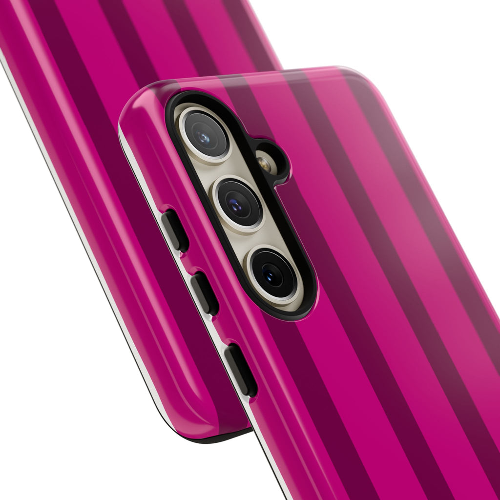 Hot Pink Striped Phone Case