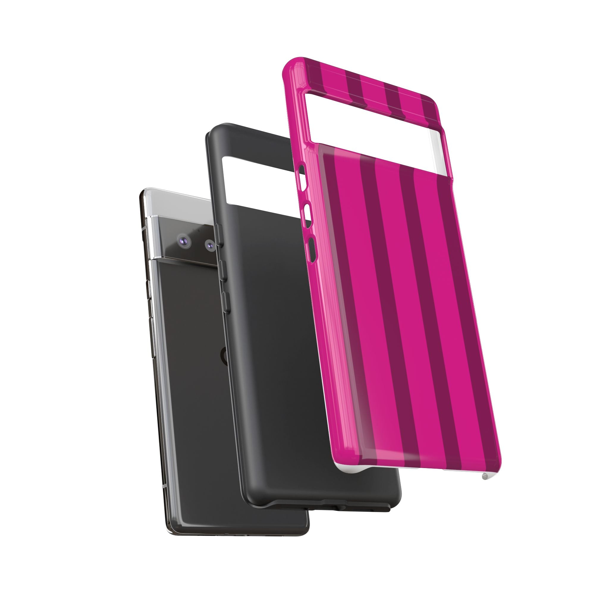 Hot Pink Striped Phone Case