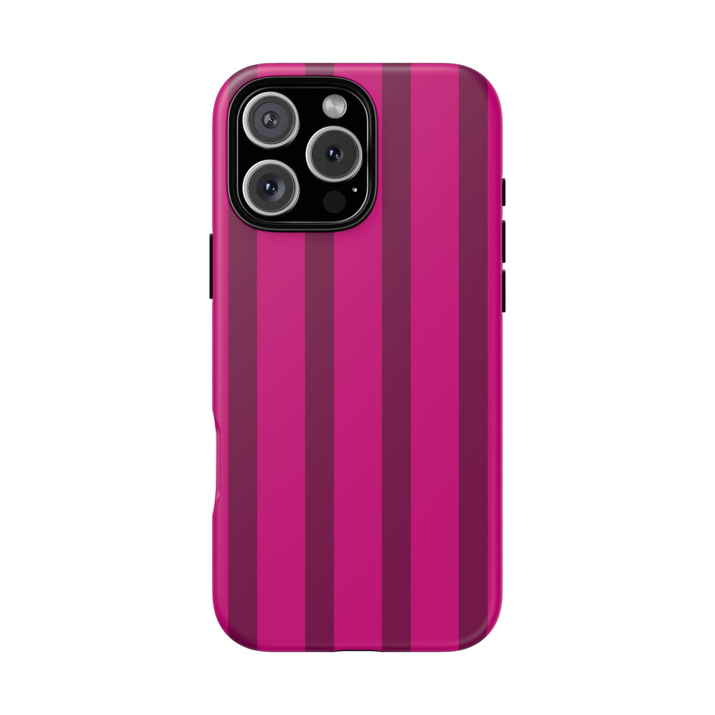 Hot Pink Striped Phone Case