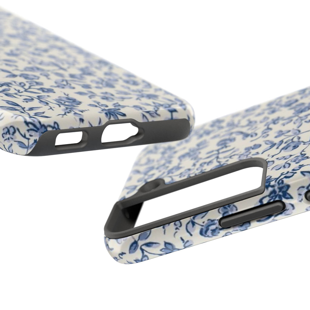 Blue Floral Tough Phone Case