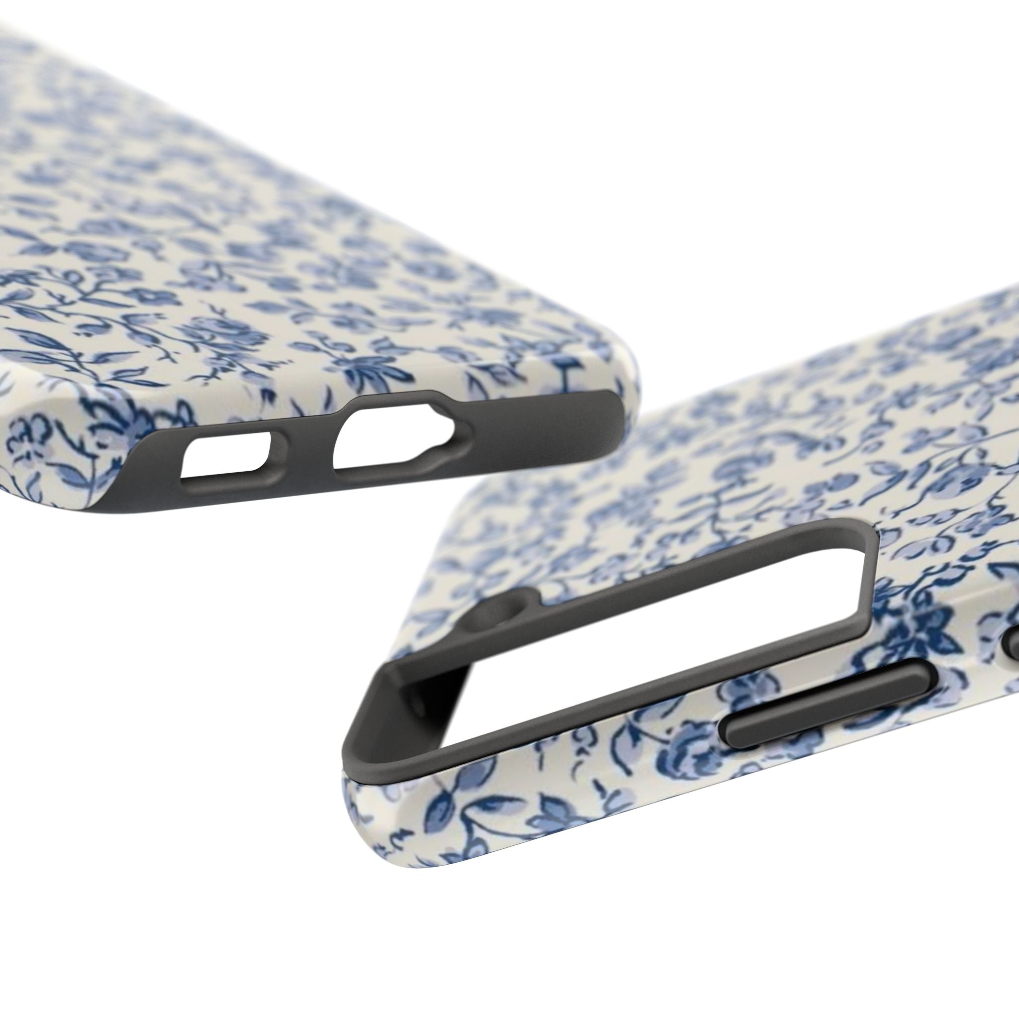Blue Floral Tough Phone Case