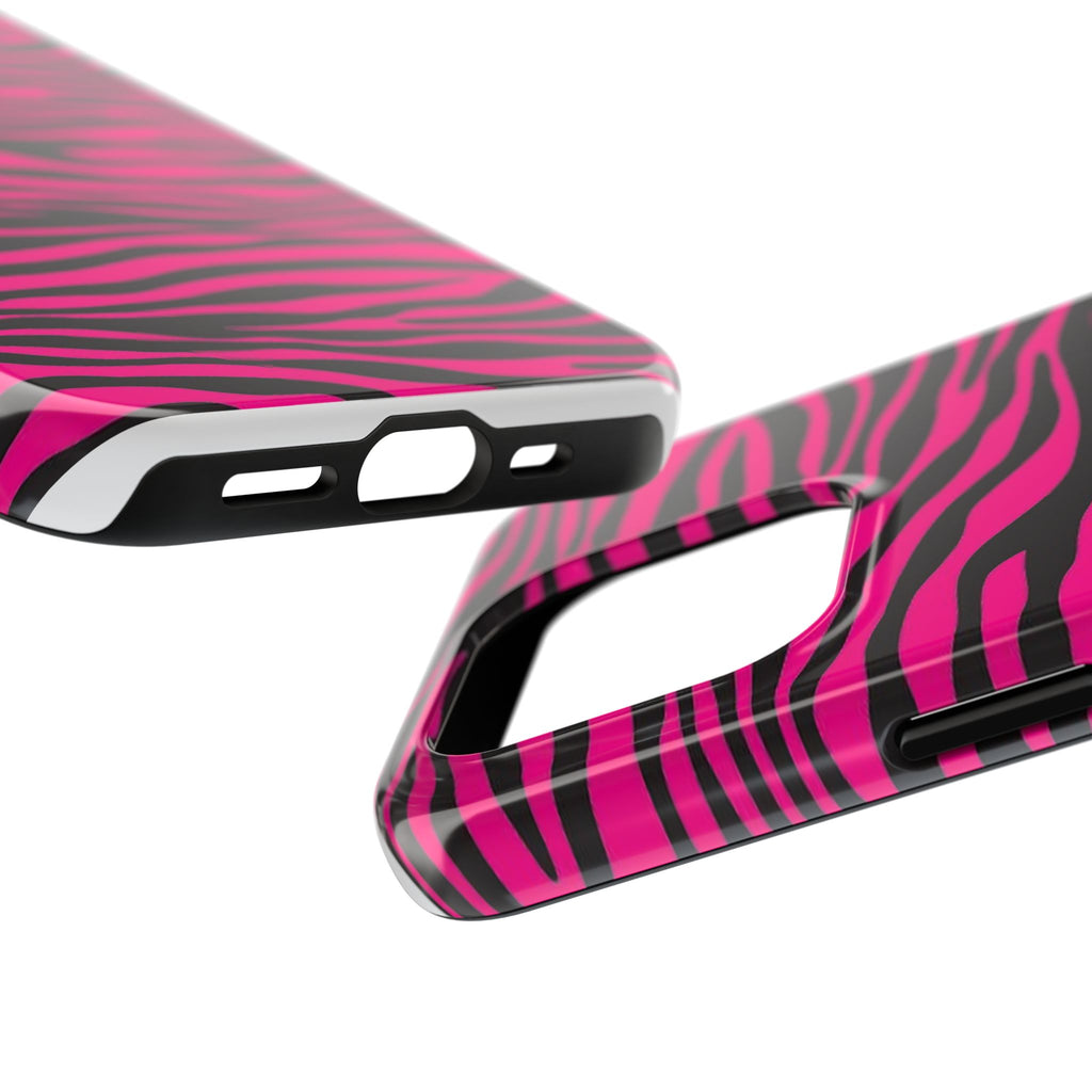 Hot Pink Zebra Tough Phone Case