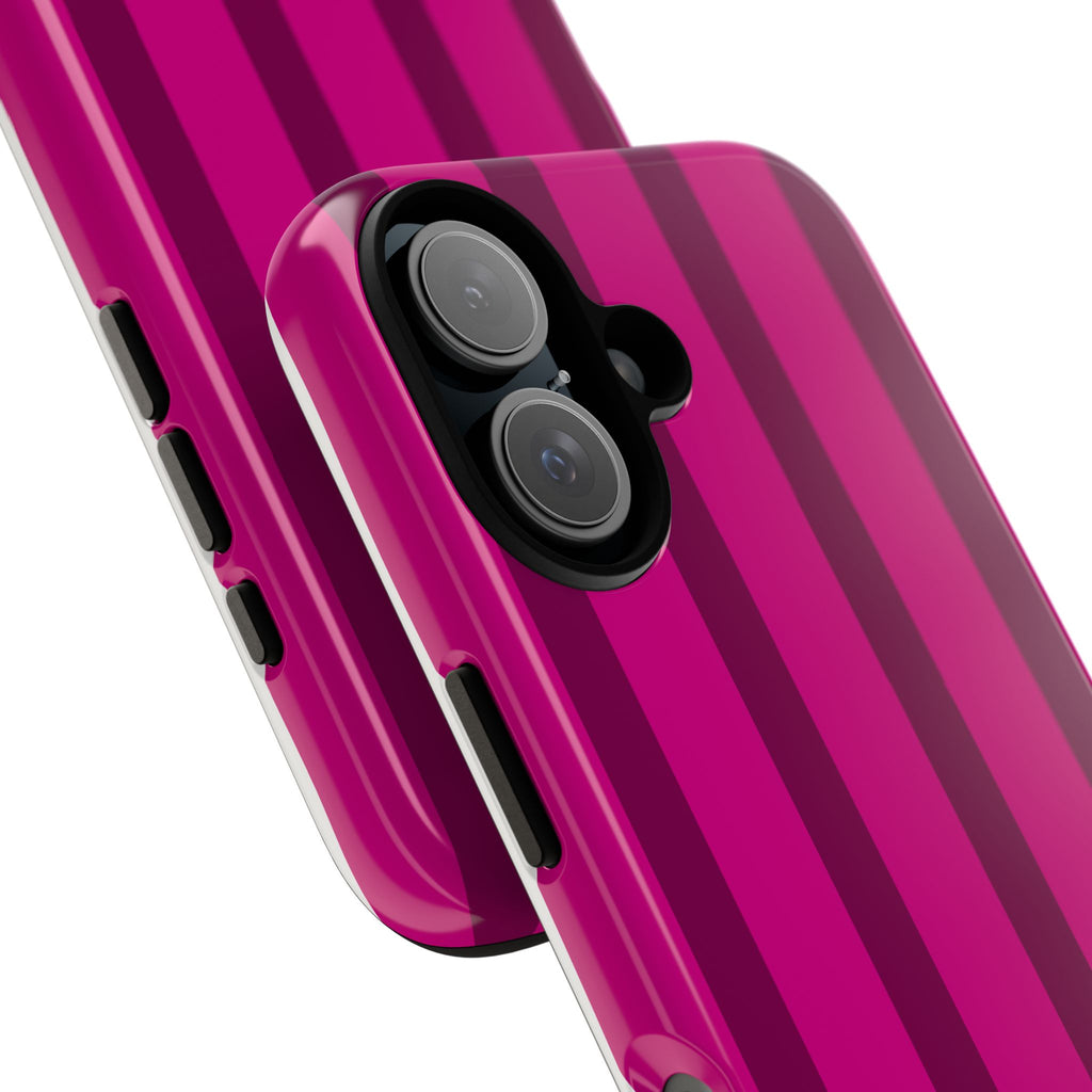 Hot Pink Striped Phone Case