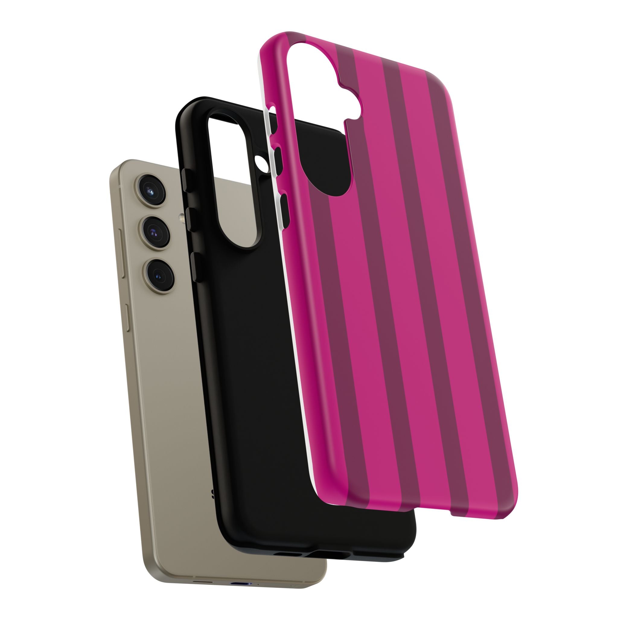 Hot Pink Striped Phone Case