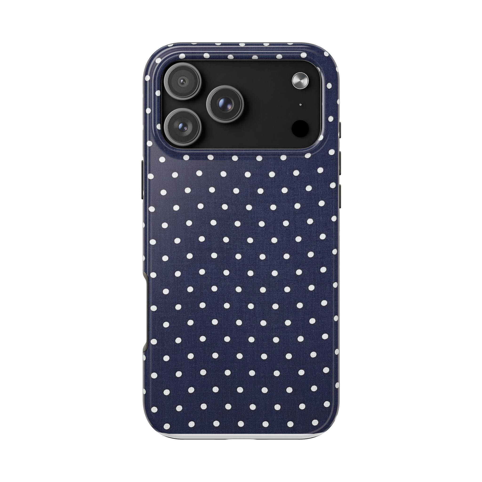 Navy Polka Dot Tough Phone Case