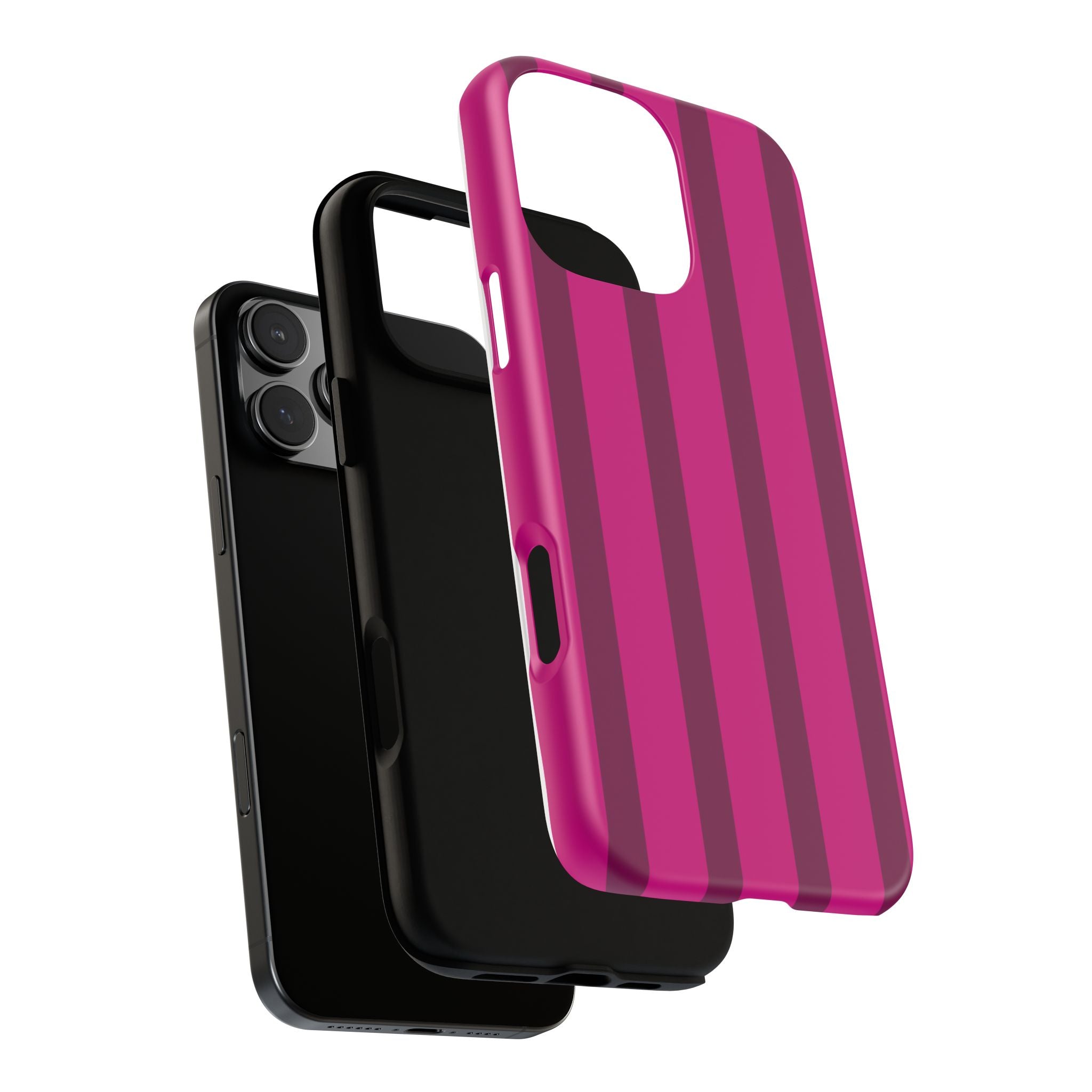 Hot Pink Striped Phone Case