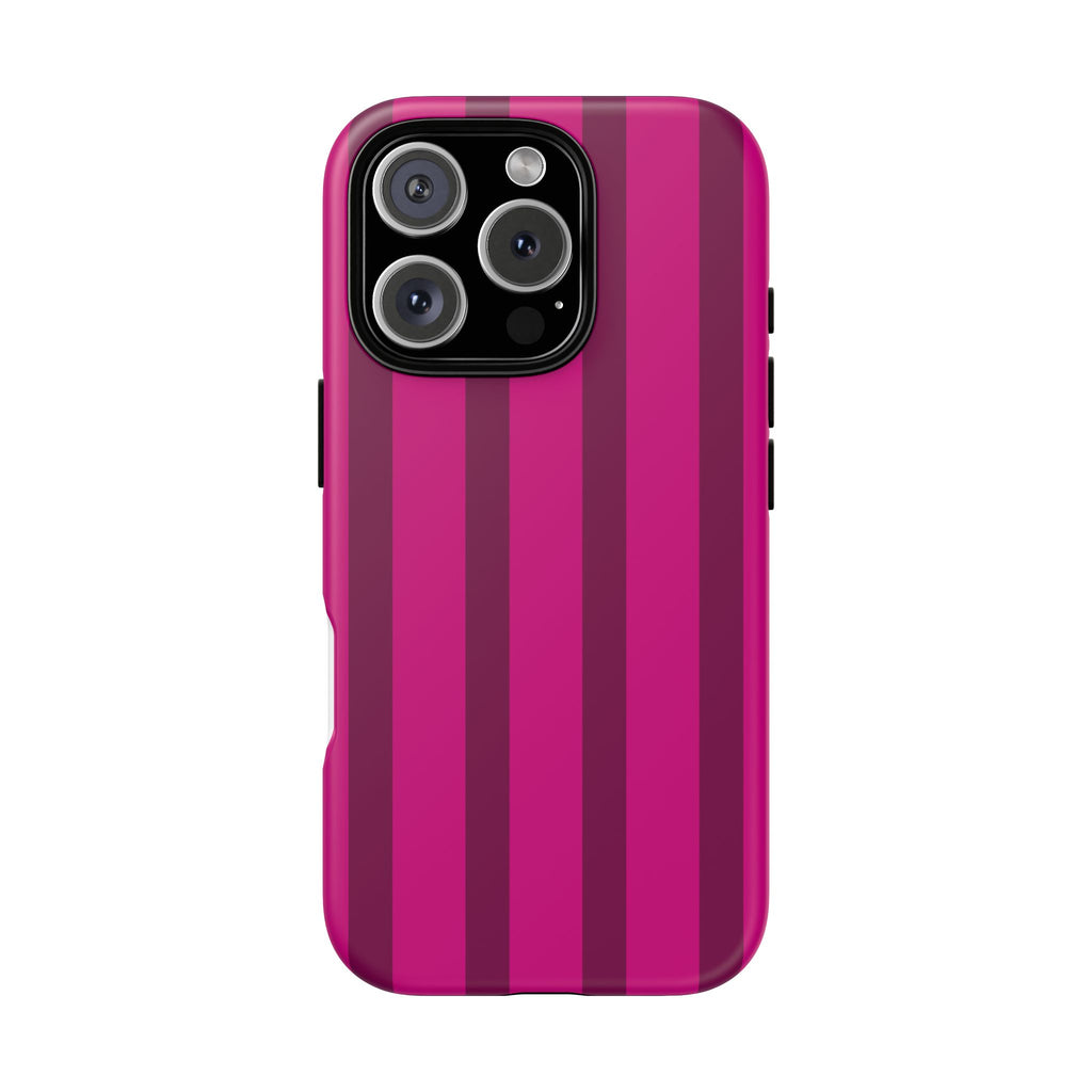 Hot Pink Striped Phone Case