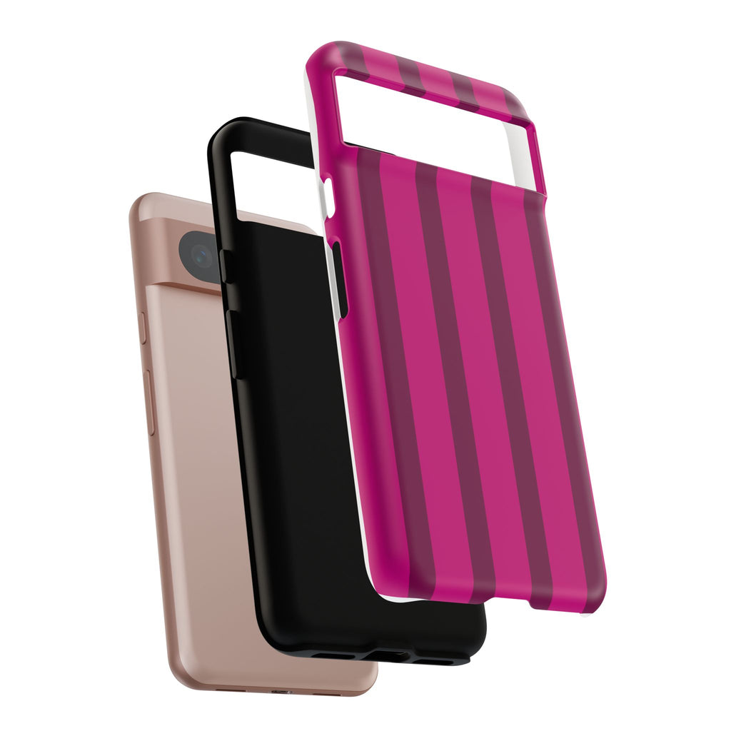 Hot Pink Striped Phone Case