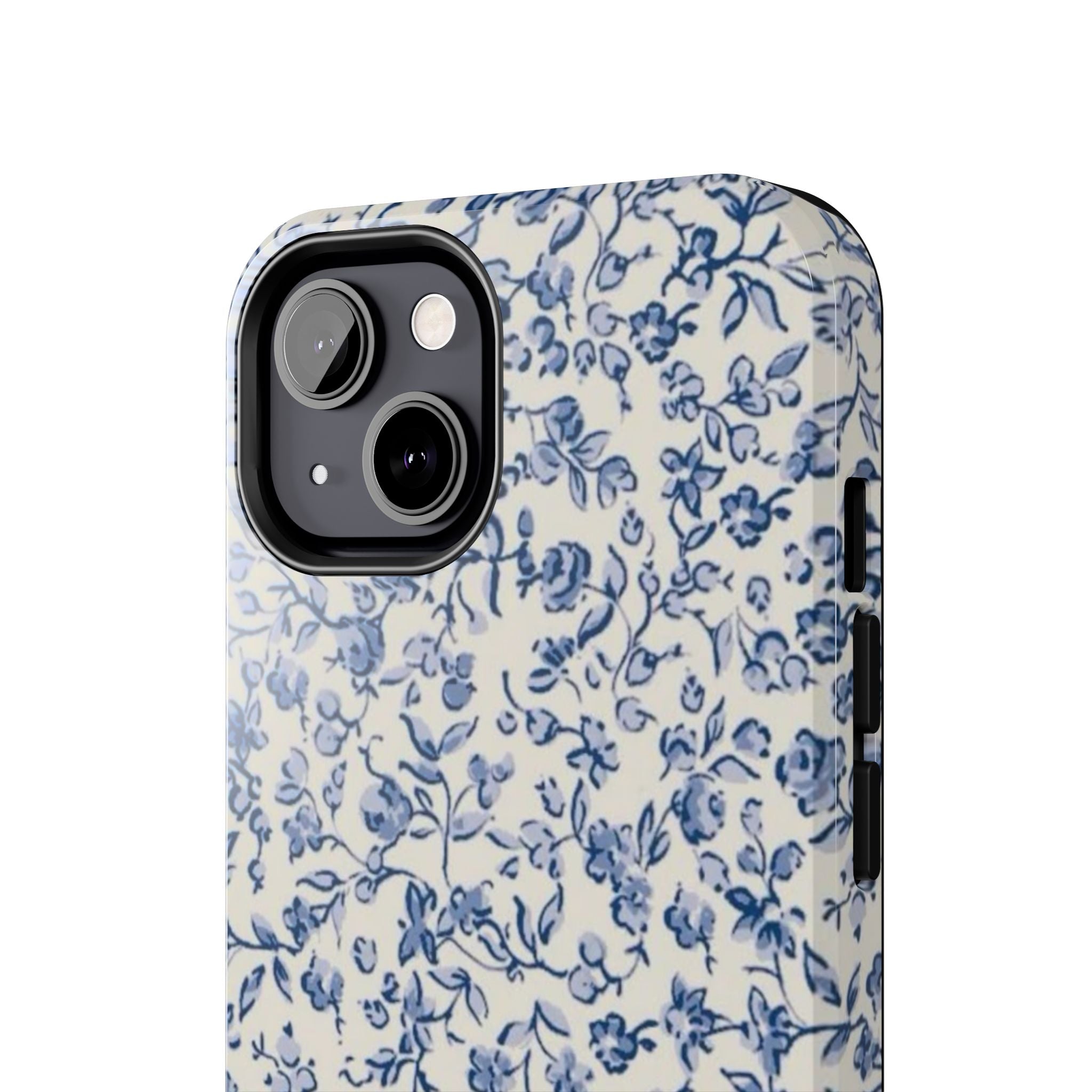 Blue Floral Tough Phone Case