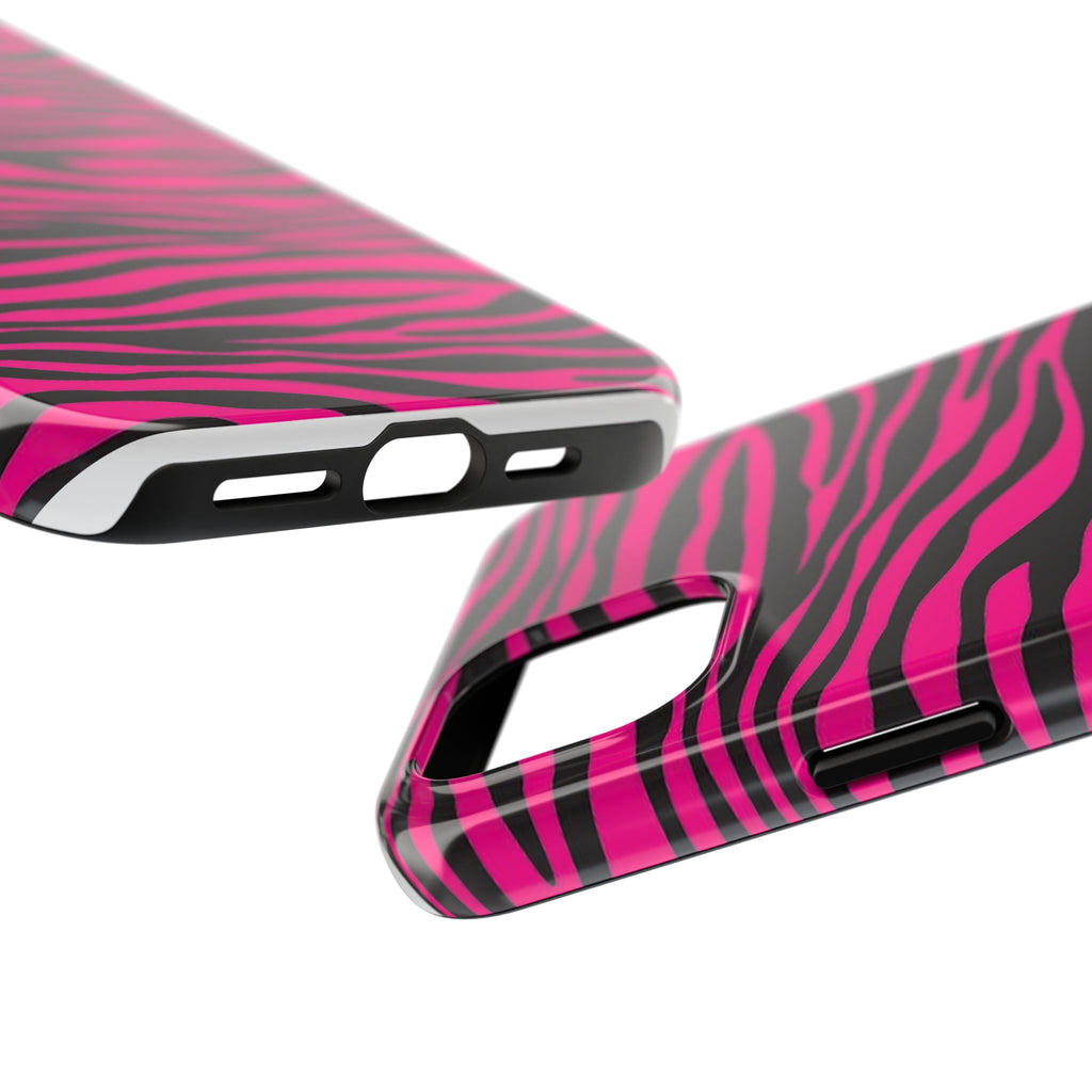 Hot Pink Zebra Tough Phone Case