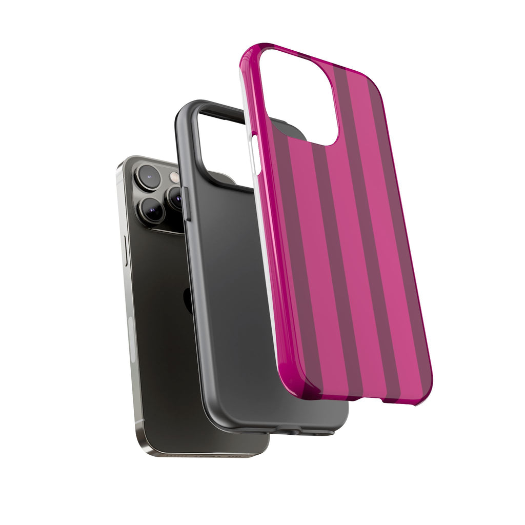 Hot Pink Striped Phone Case
