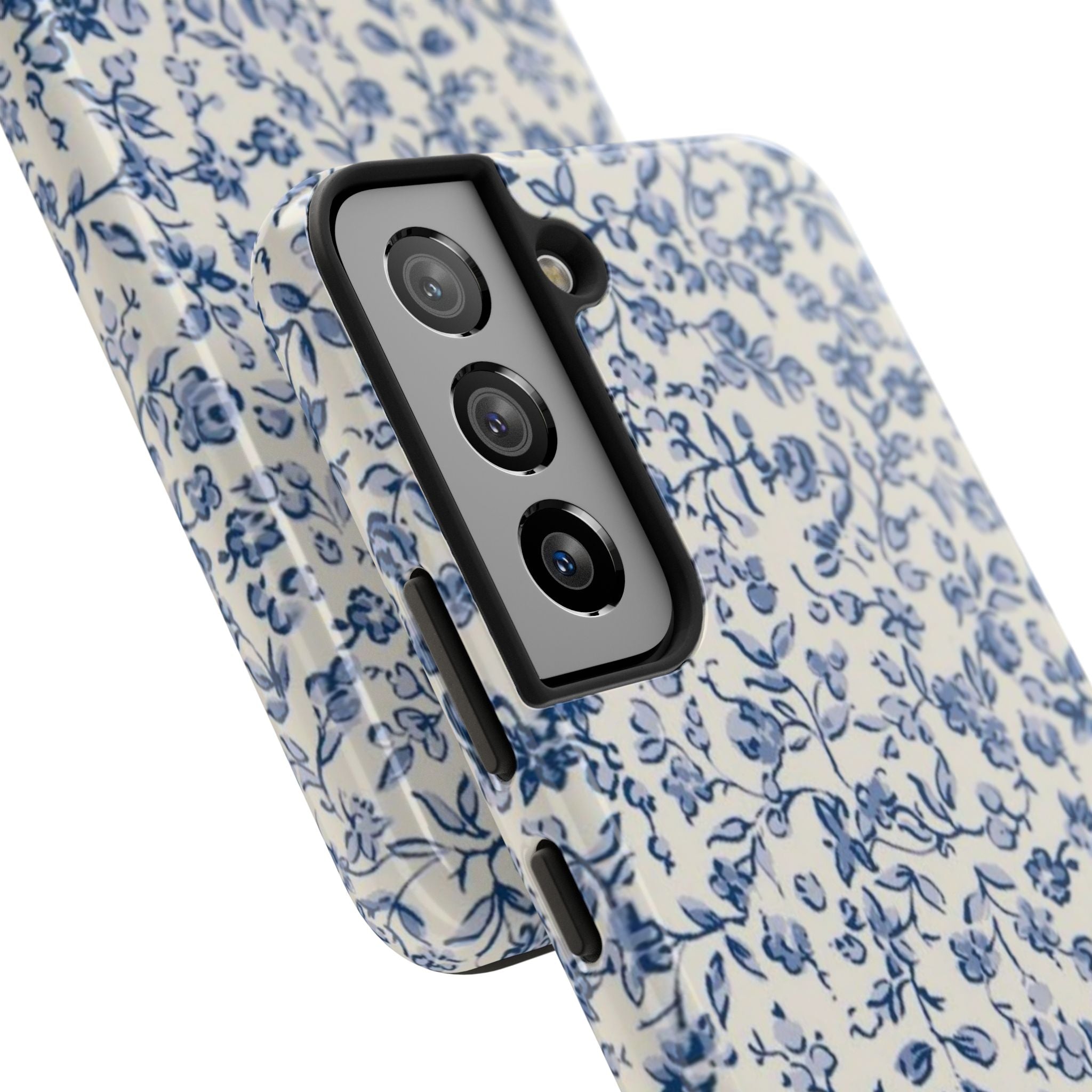 Blue Floral Tough Phone Case