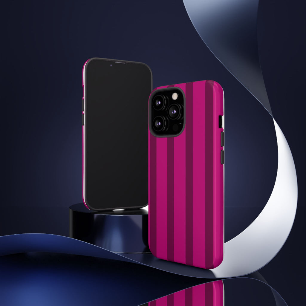 Hot Pink Striped Phone Case