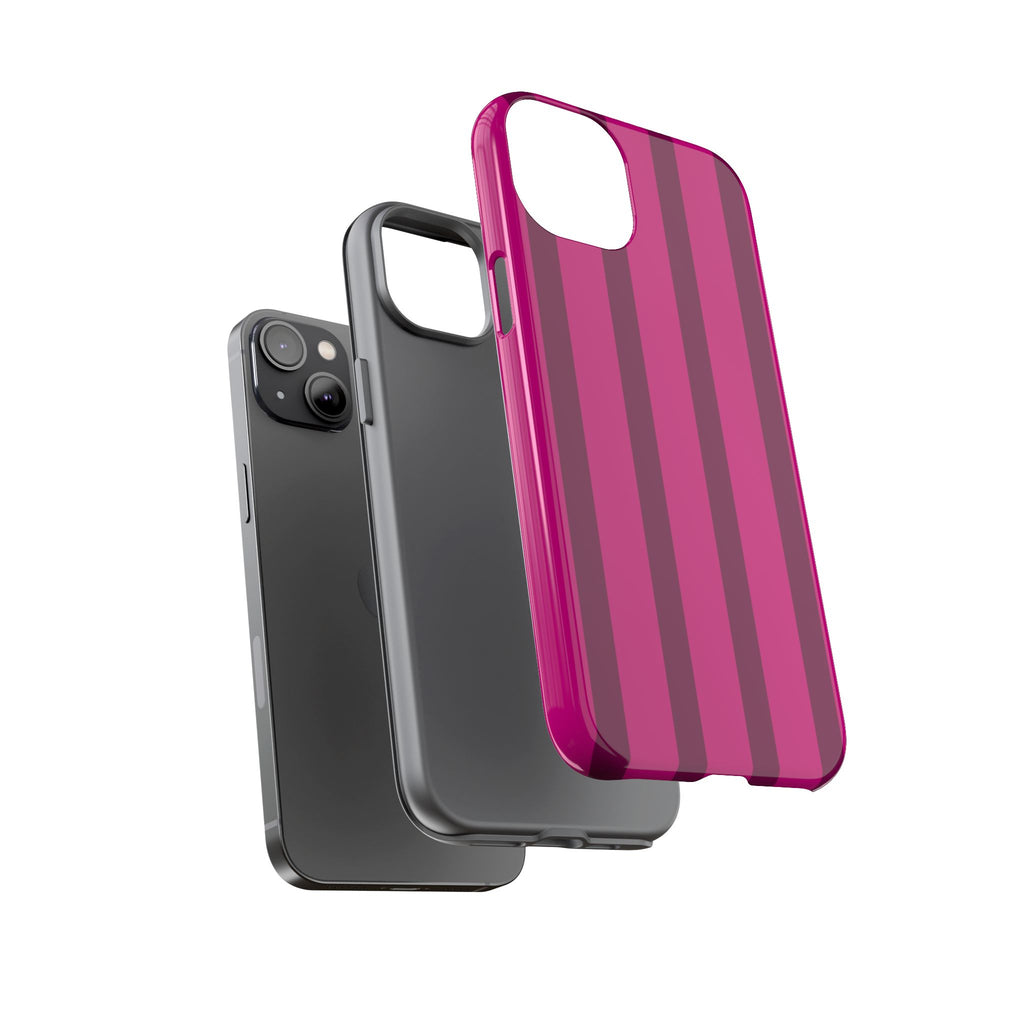 Hot Pink Striped Phone Case
