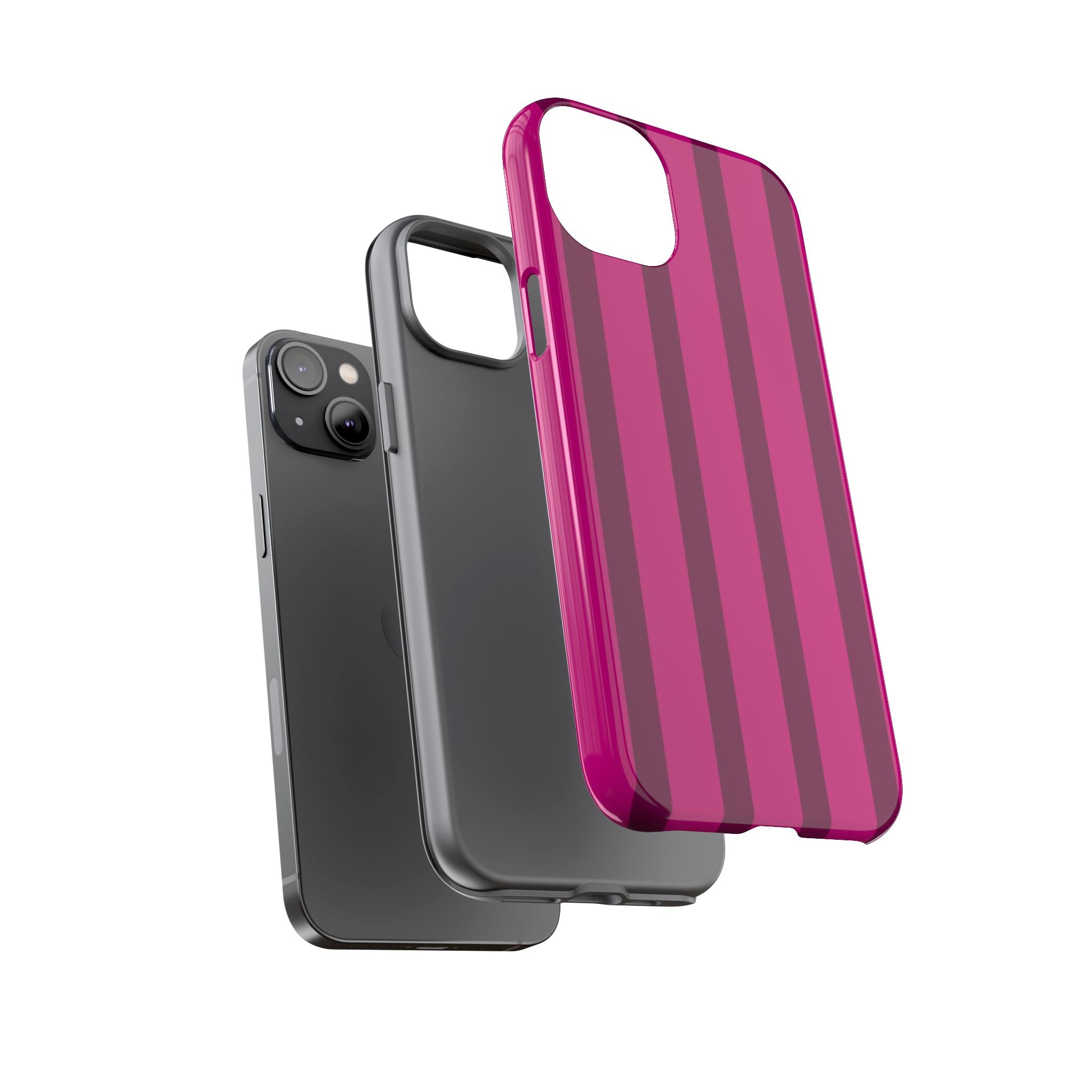 Hot Pink Striped Phone Case