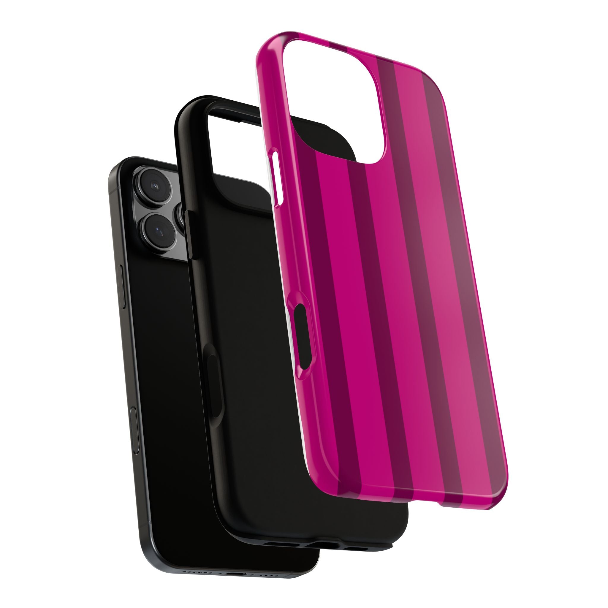 Hot Pink Striped Phone Case