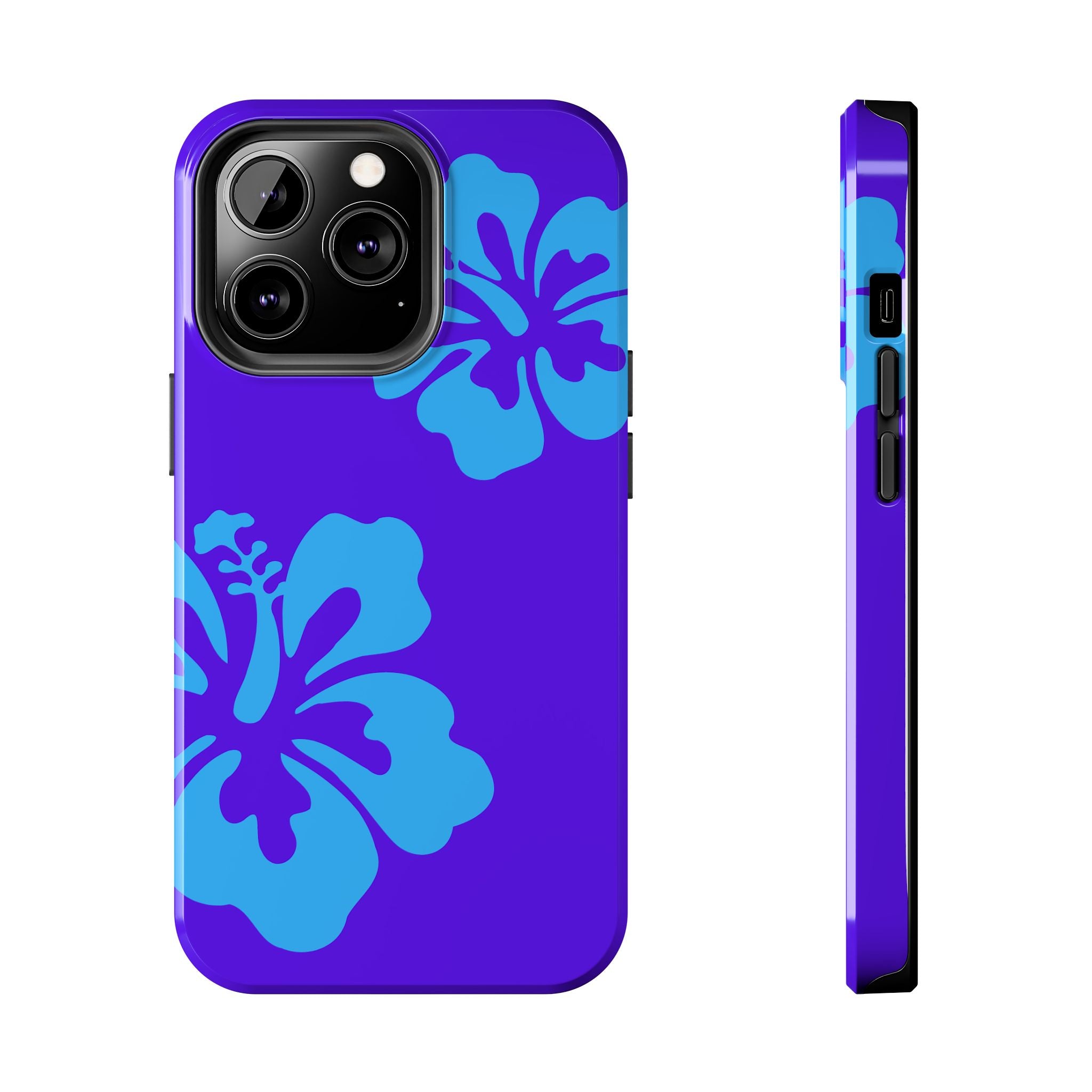 Blue Hibiscus Phone Case | Tropical Floral iPhone Case