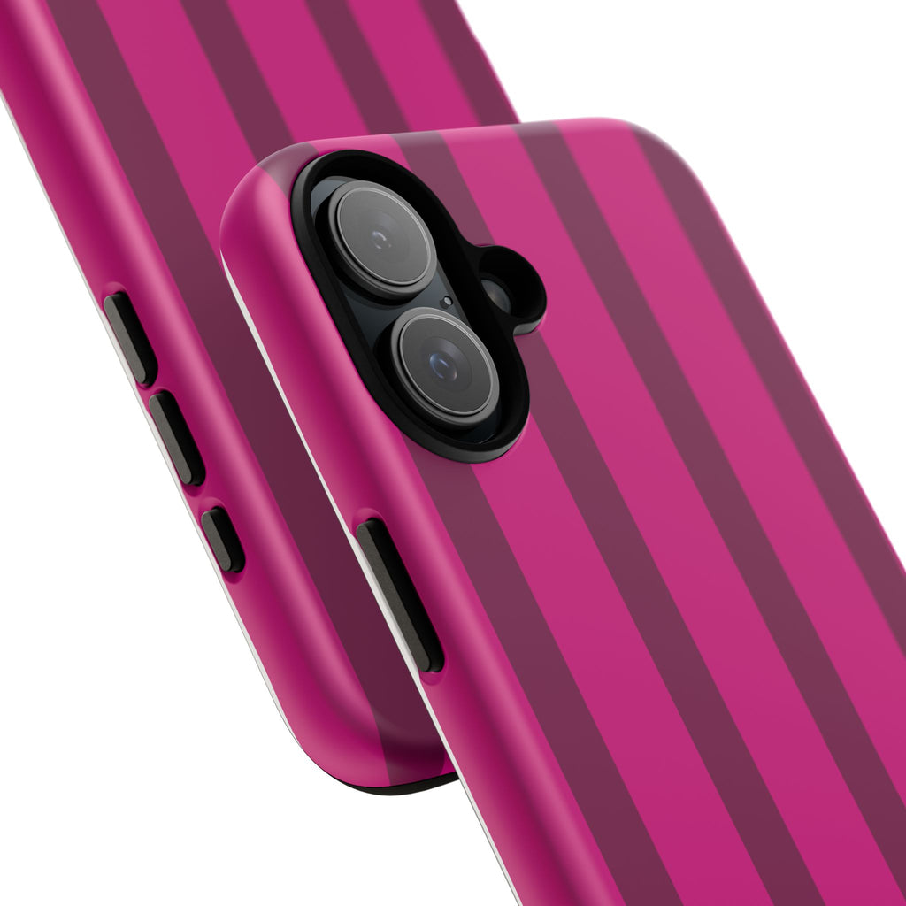 Hot Pink Striped Phone Case