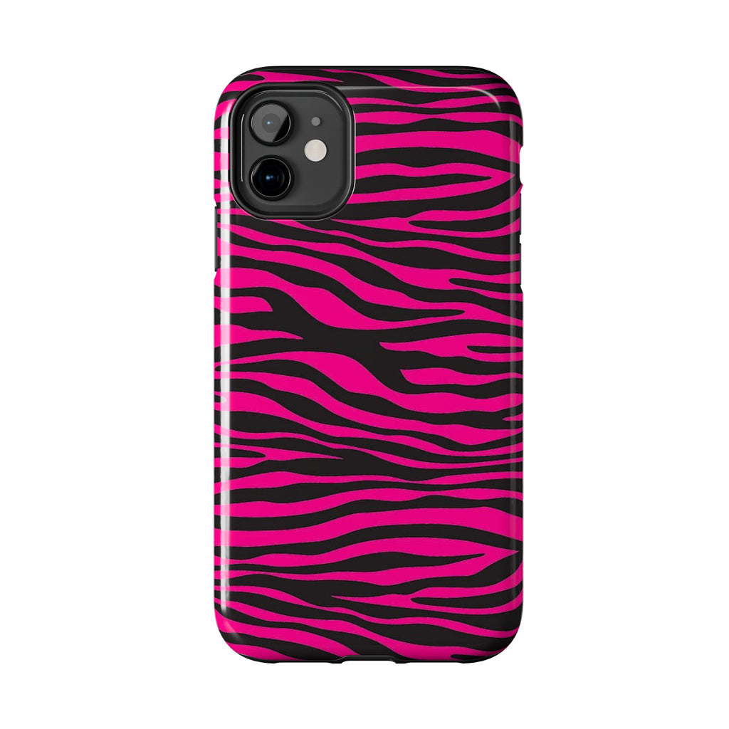 Hot Pink Zebra Tough Phone Case