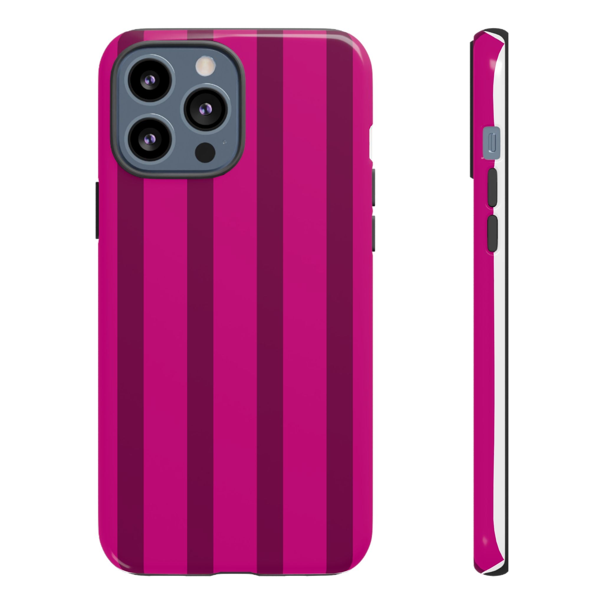 Hot Pink Striped Phone Case