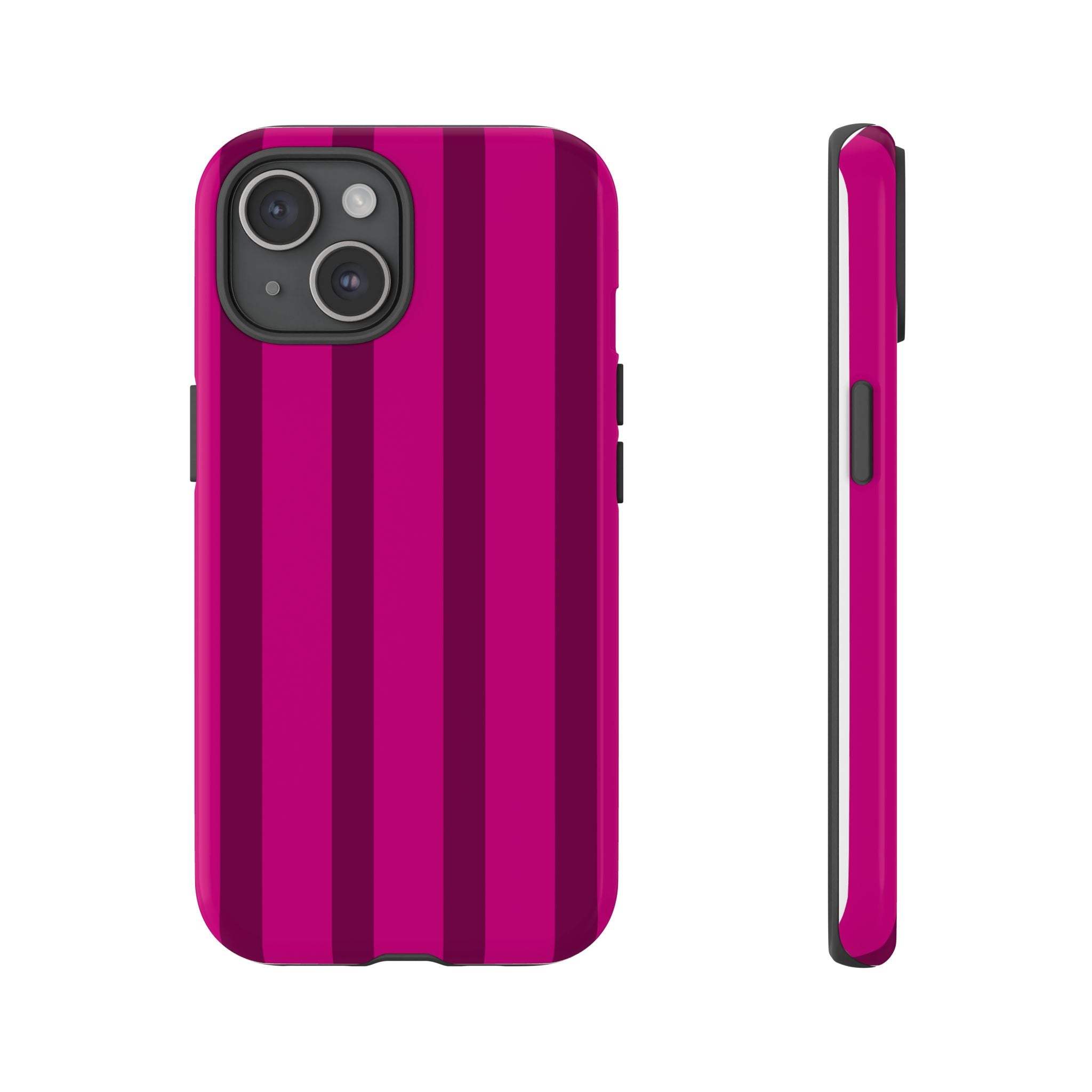 Hot Pink Striped Phone Case