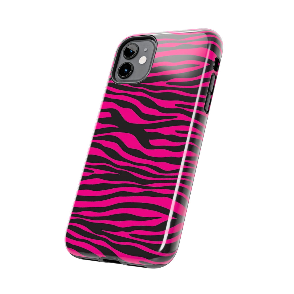 Hot Pink Zebra Tough Phone Case