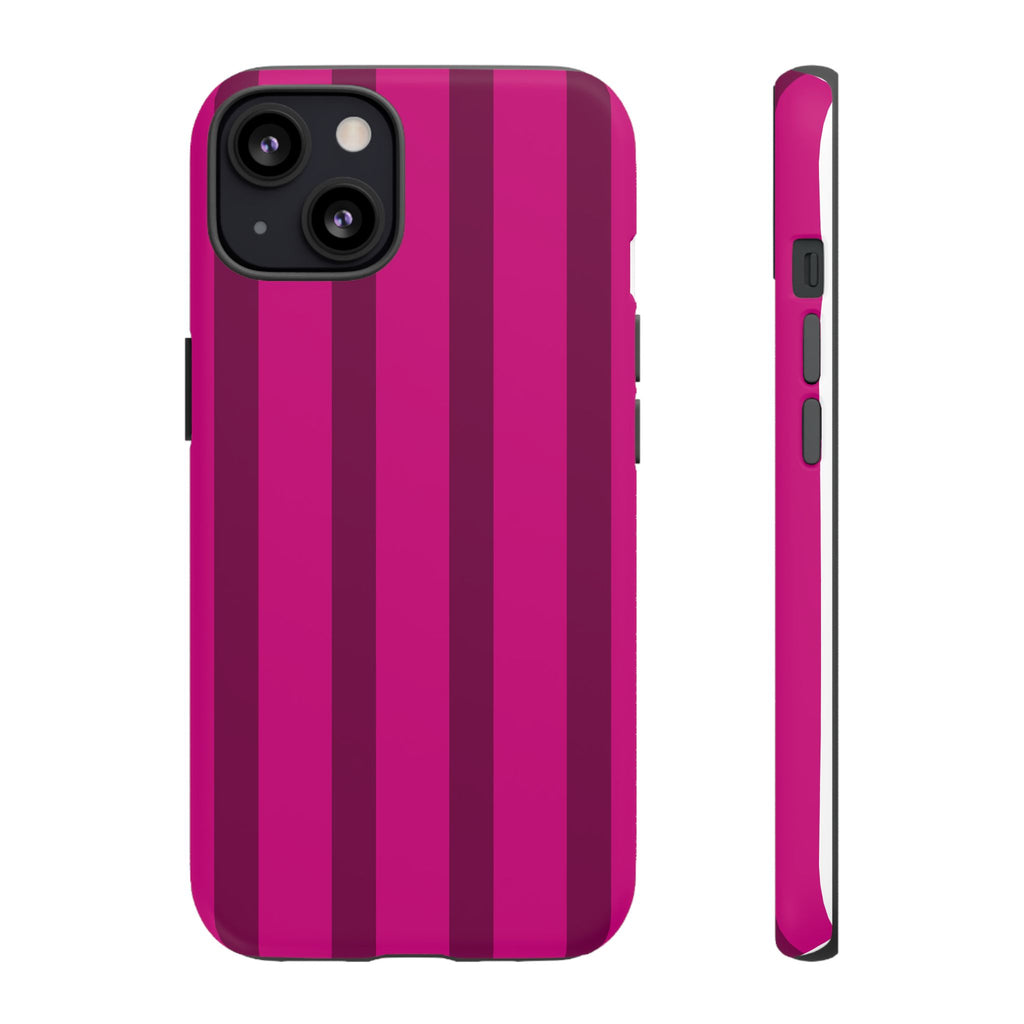 Hot Pink Striped Phone Case