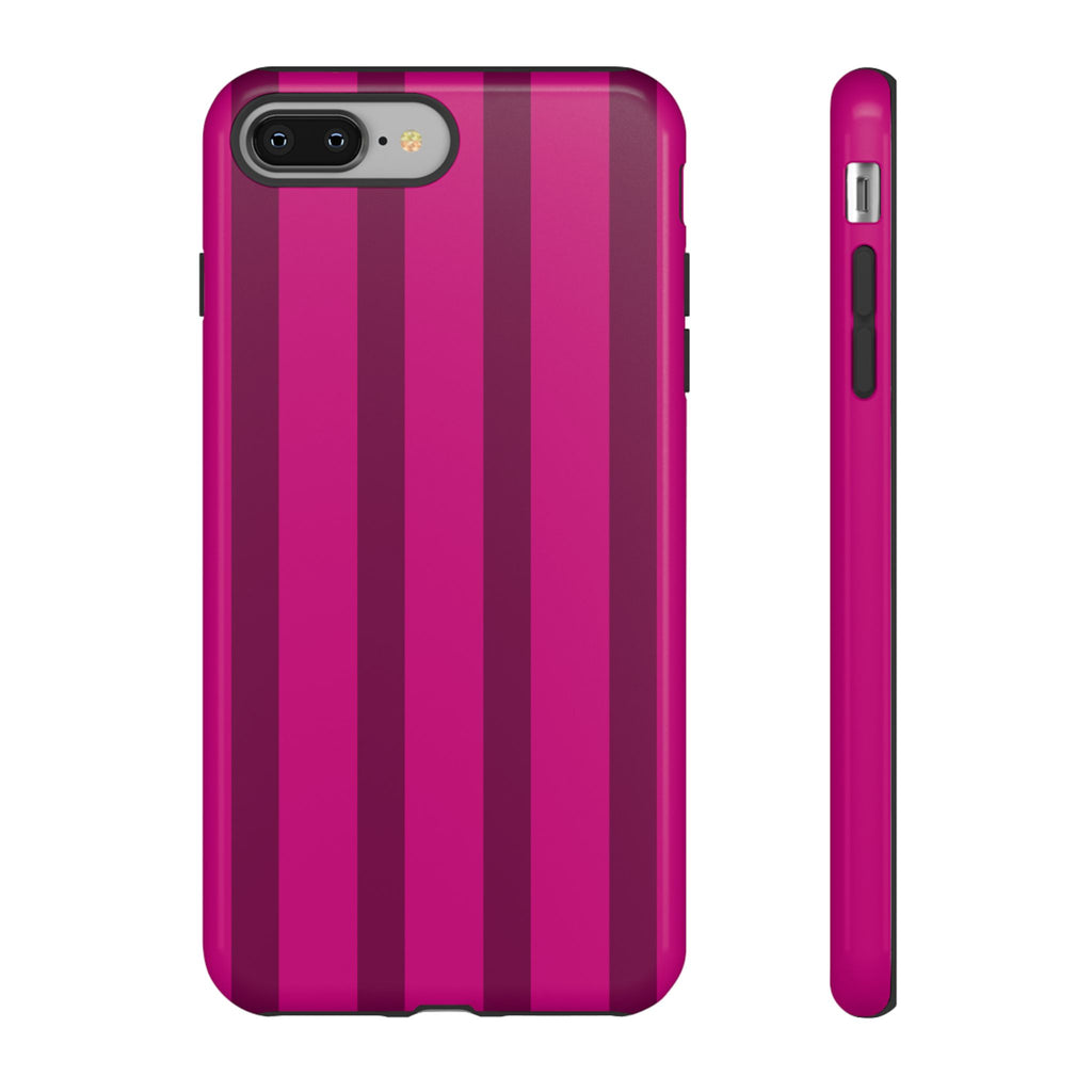 Hot Pink Striped Phone Case