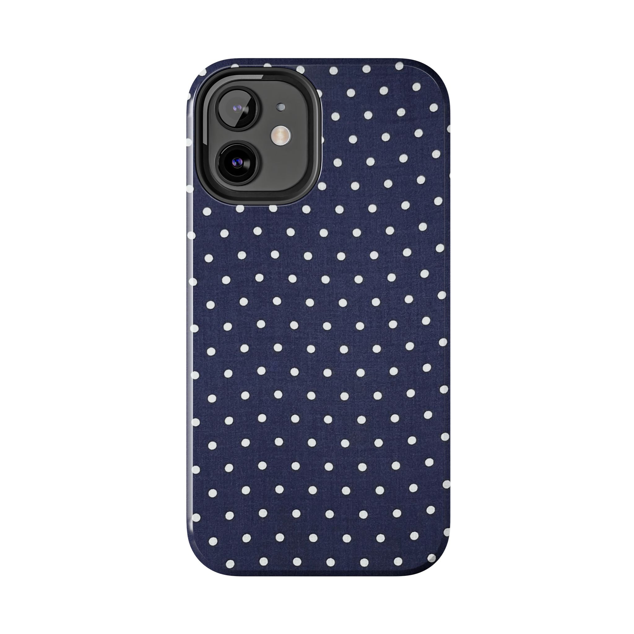 Navy Polka Dot Tough Phone Case
