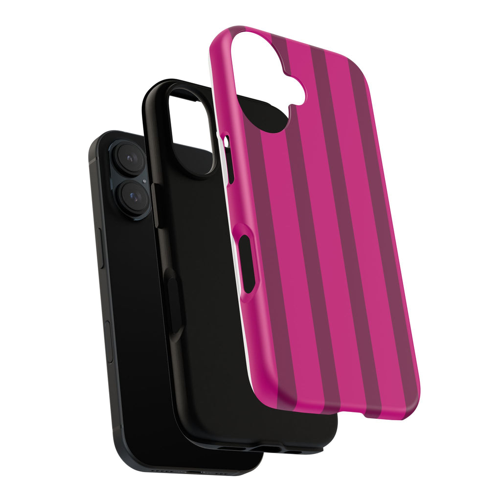 Hot Pink Striped Phone Case