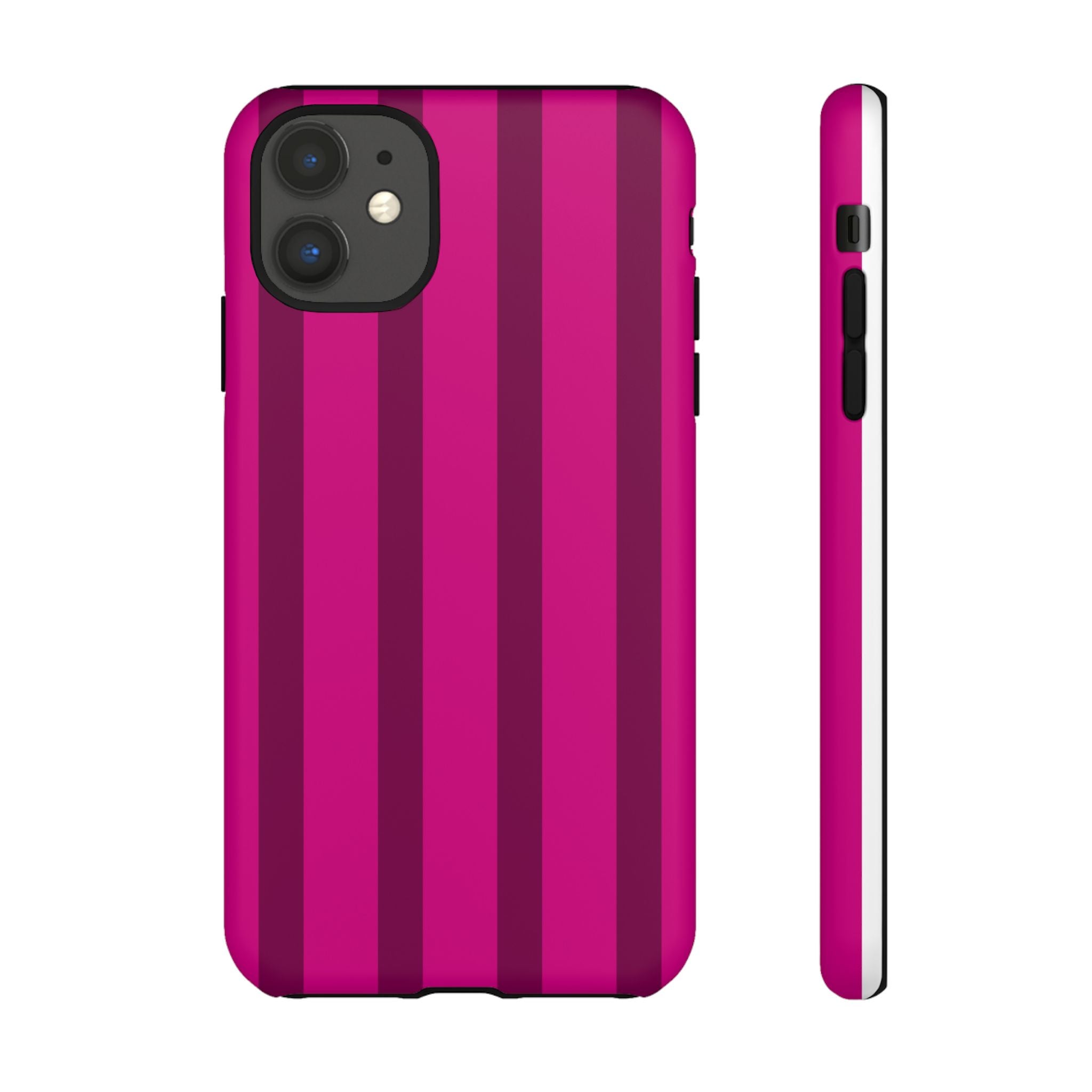 Hot Pink Striped Phone Case