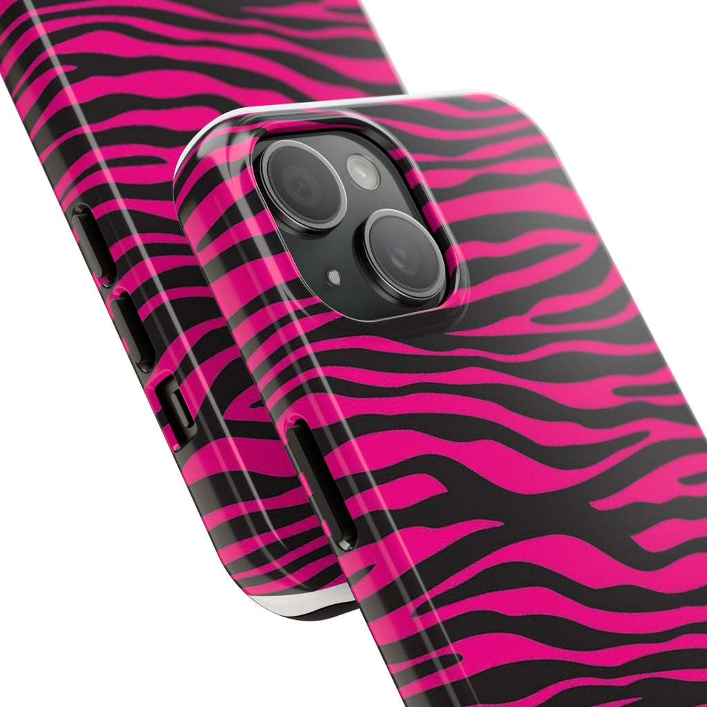 Hot Pink Zebra Tough Phone Case