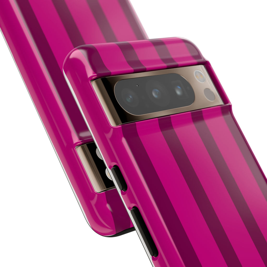 Hot Pink Striped Phone Case