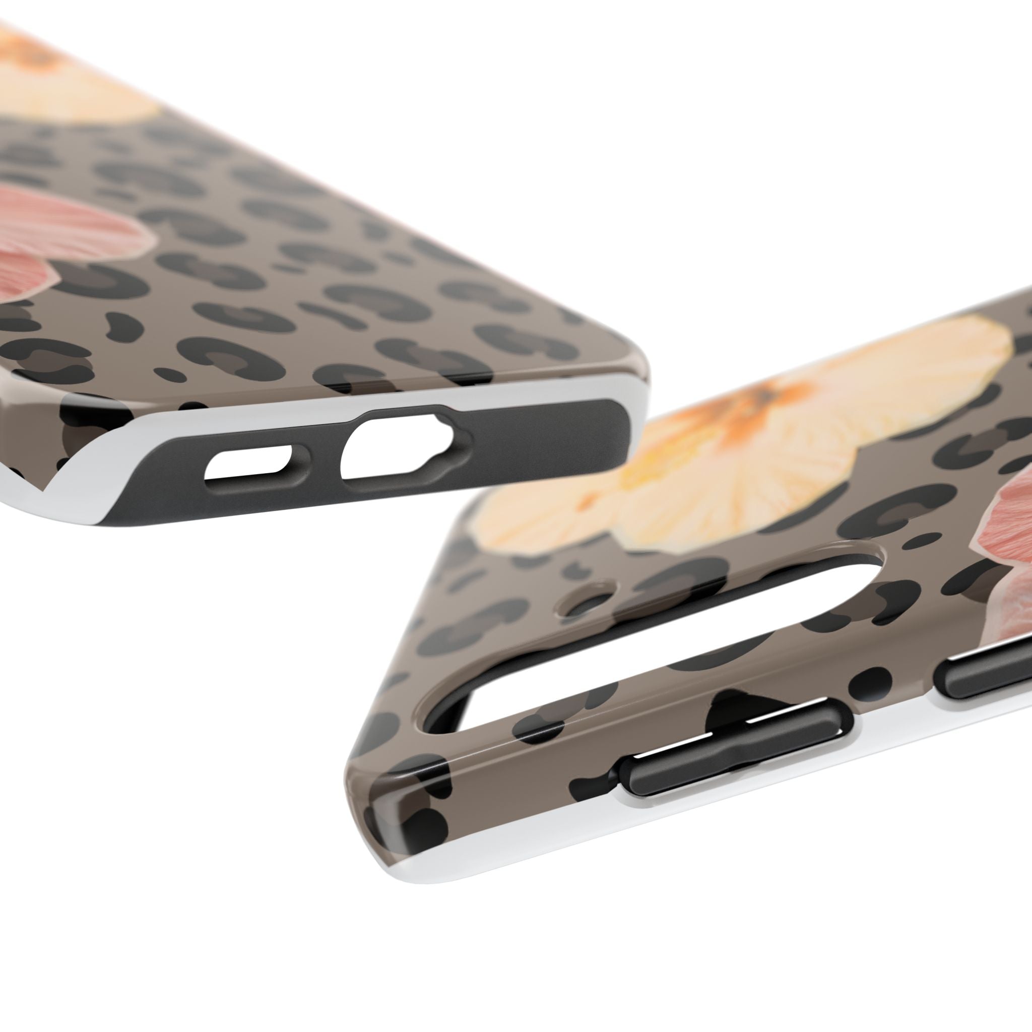 Tropical Hibiscus Leopard Phone Case | Floral Animal Print Phone Case