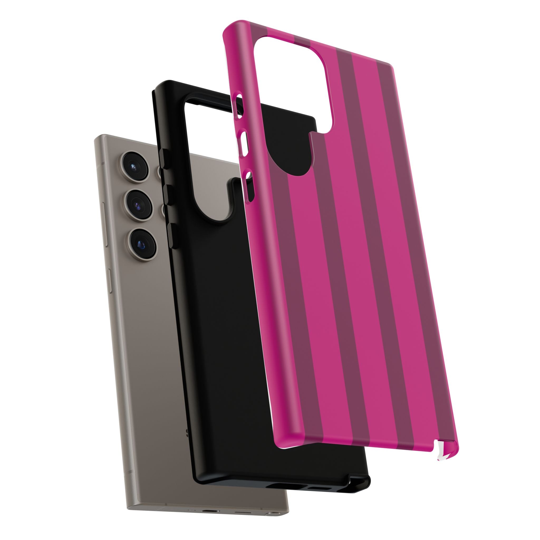 Hot Pink Striped Phone Case