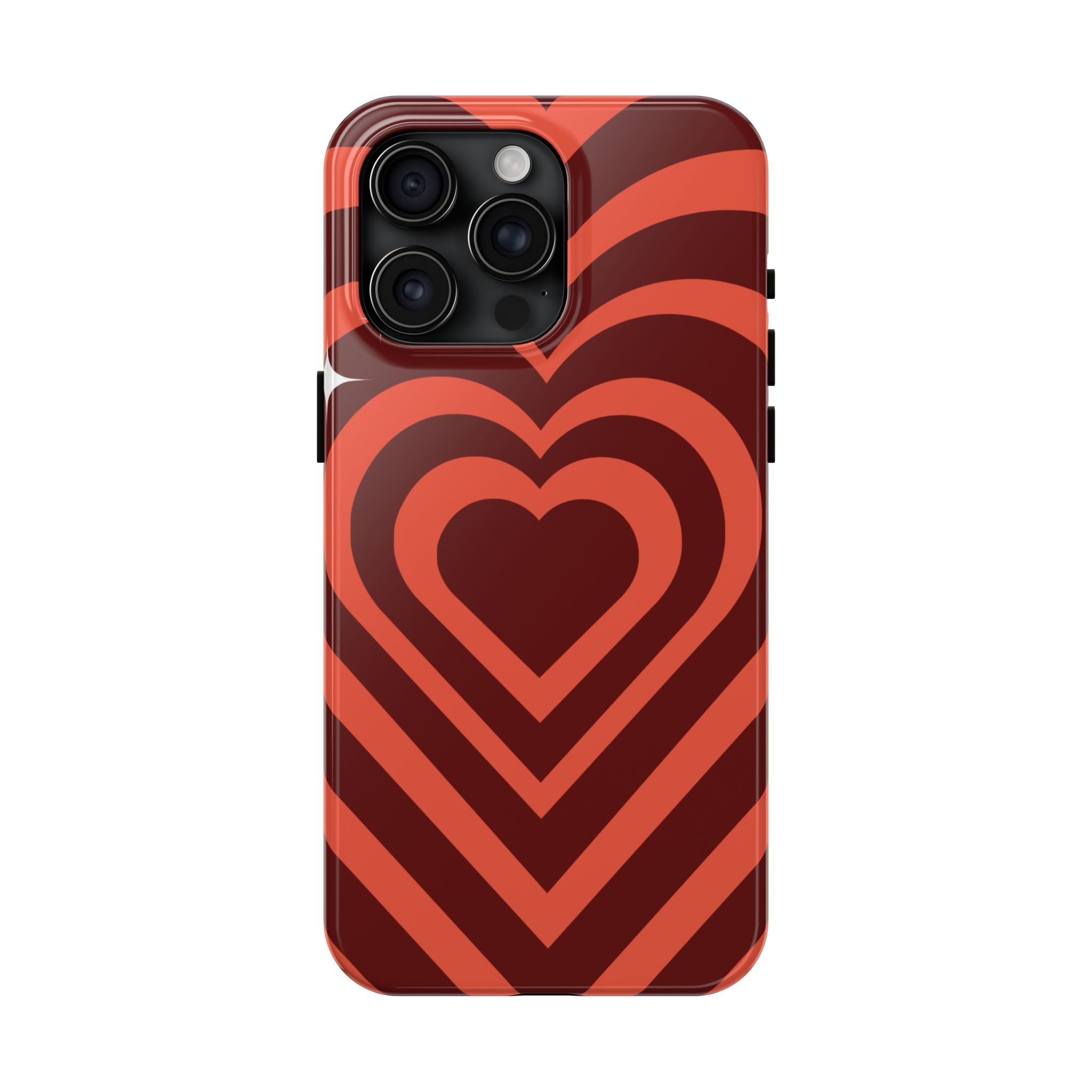 Retro Red Heart Pattern Phone Case