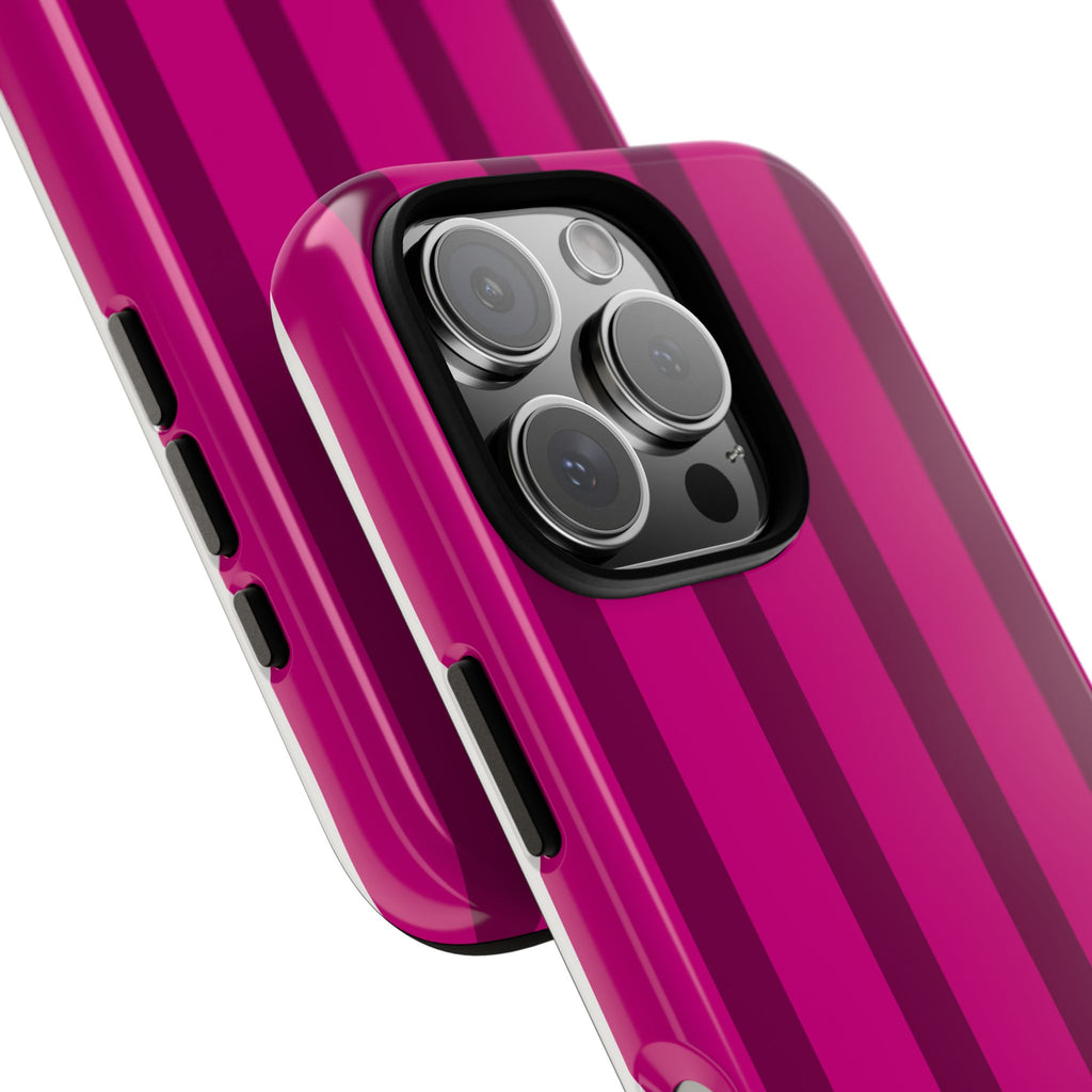Hot Pink Striped Phone Case