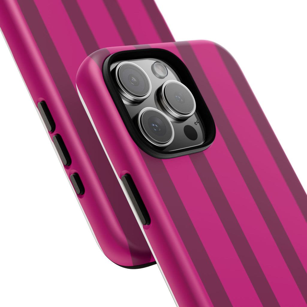Hot Pink Striped Phone Case