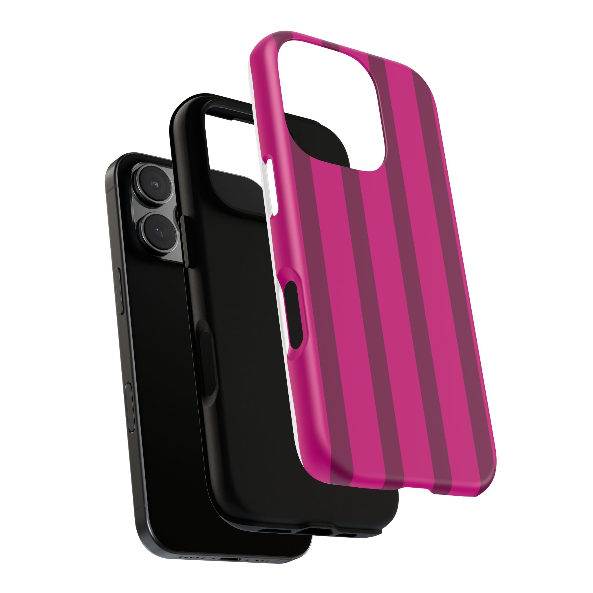Hot Pink Striped Phone Case