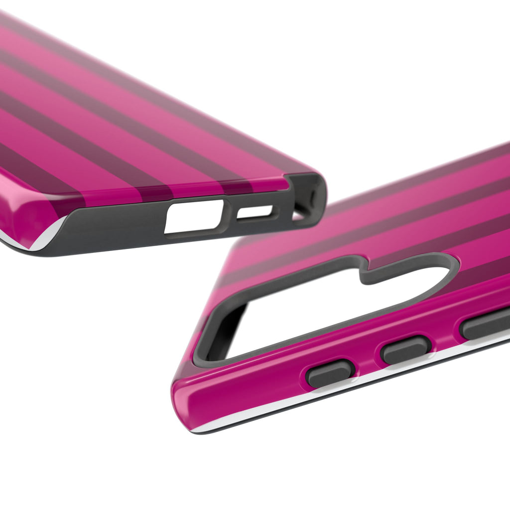 Hot Pink Striped Phone Case