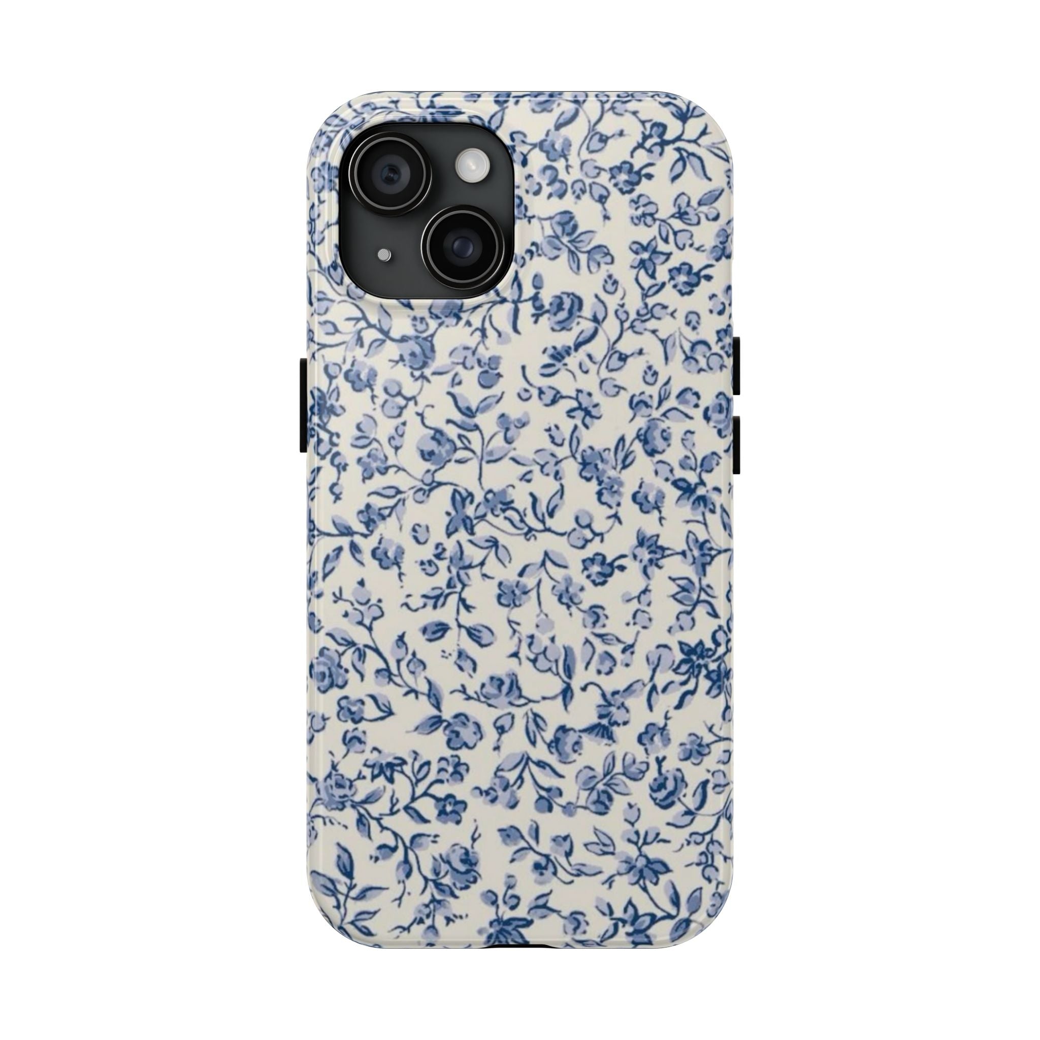 Blue Floral Tough Phone Case