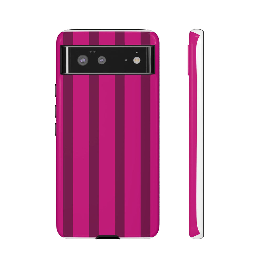 Hot Pink Striped Phone Case