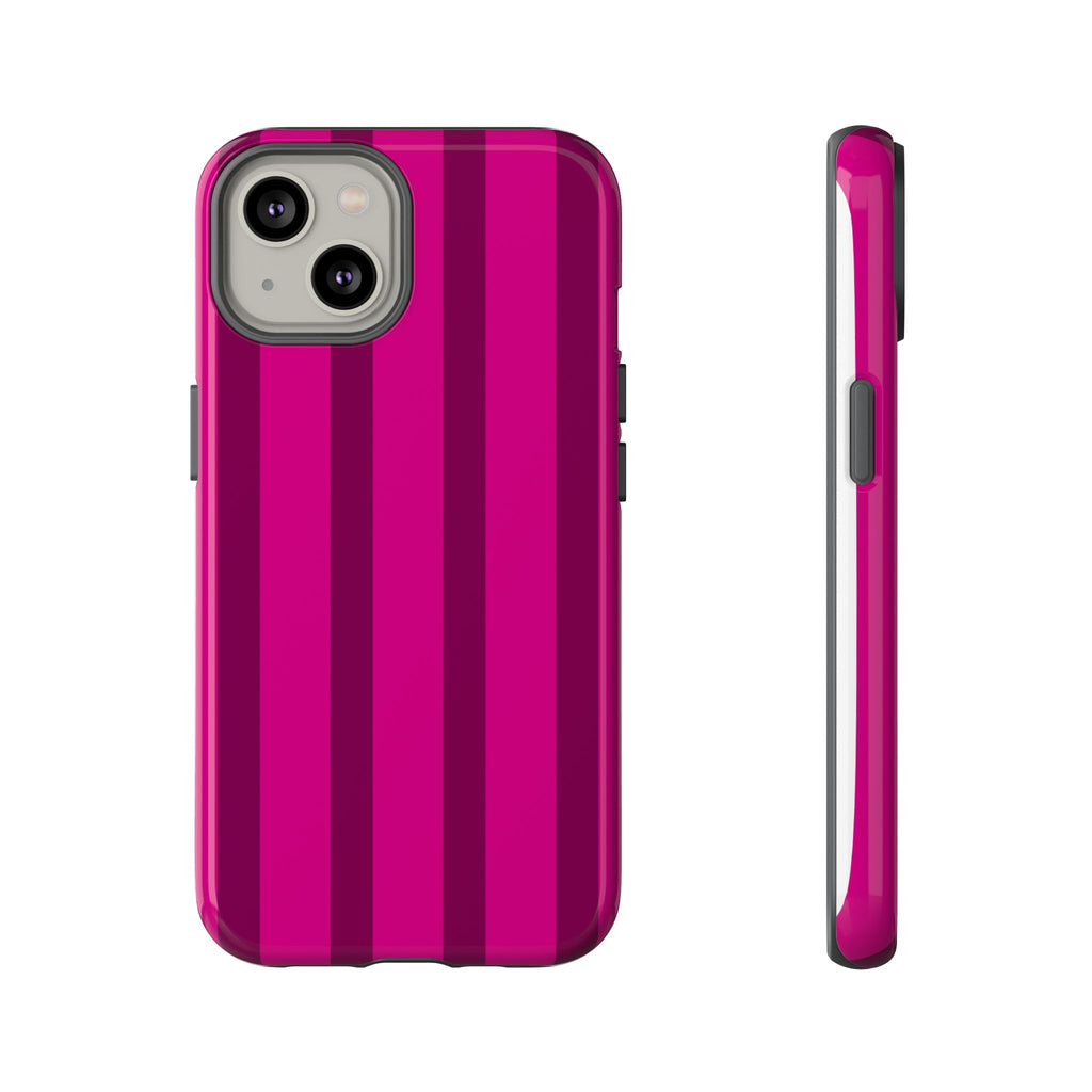 Hot Pink Striped Phone Case