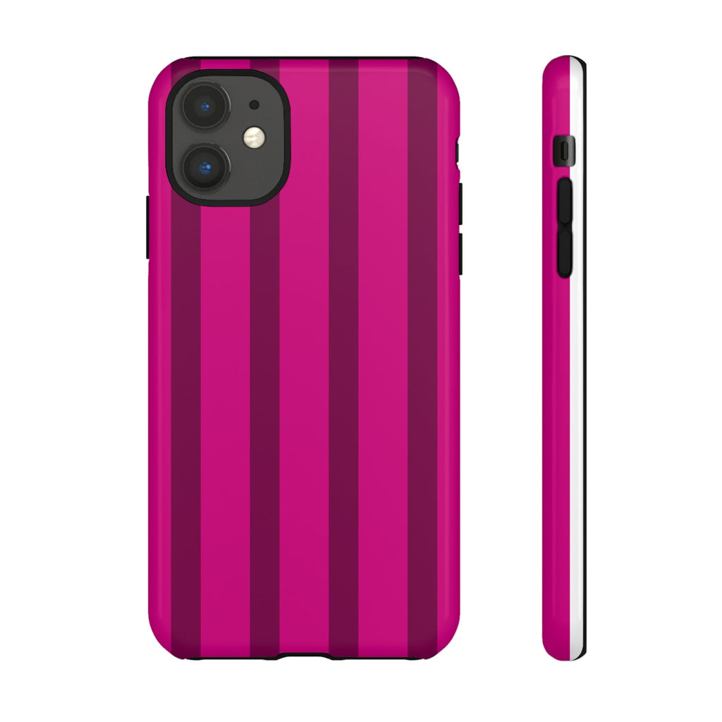 Hot Pink Striped Phone Case