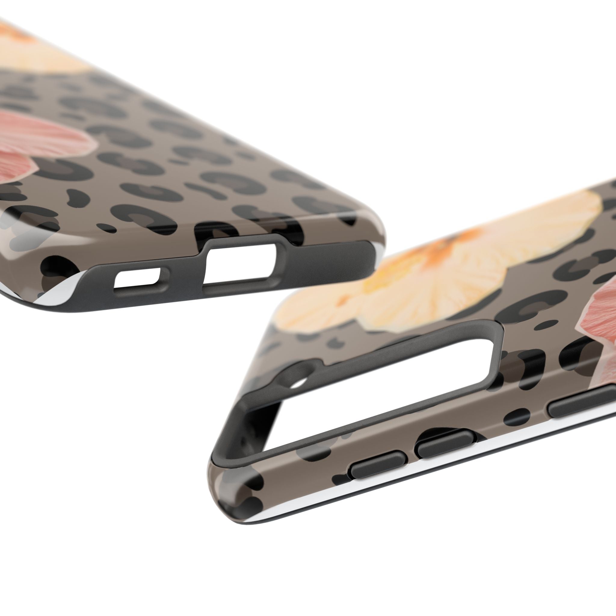 Tropical Hibiscus Leopard Phone Case | Floral Animal Print Phone Case